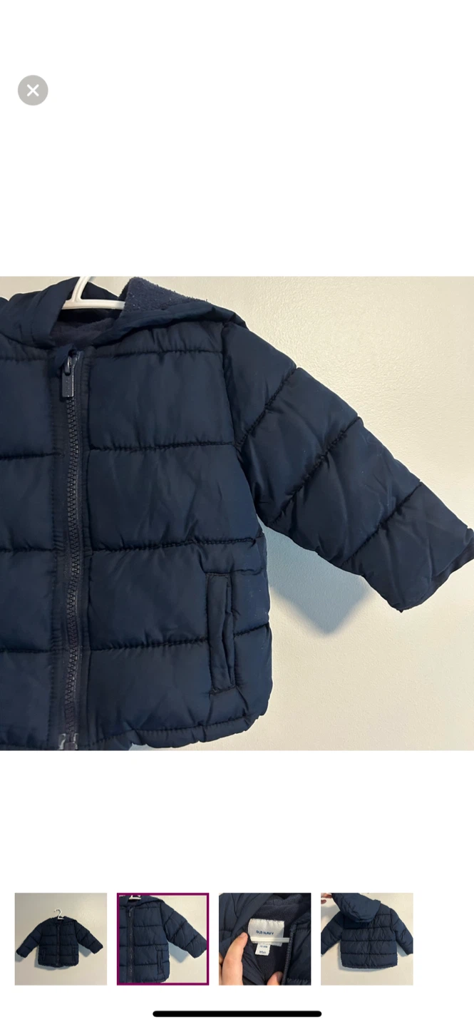 Old Navy Puffer Jacket - Size 12-18M - photo 2