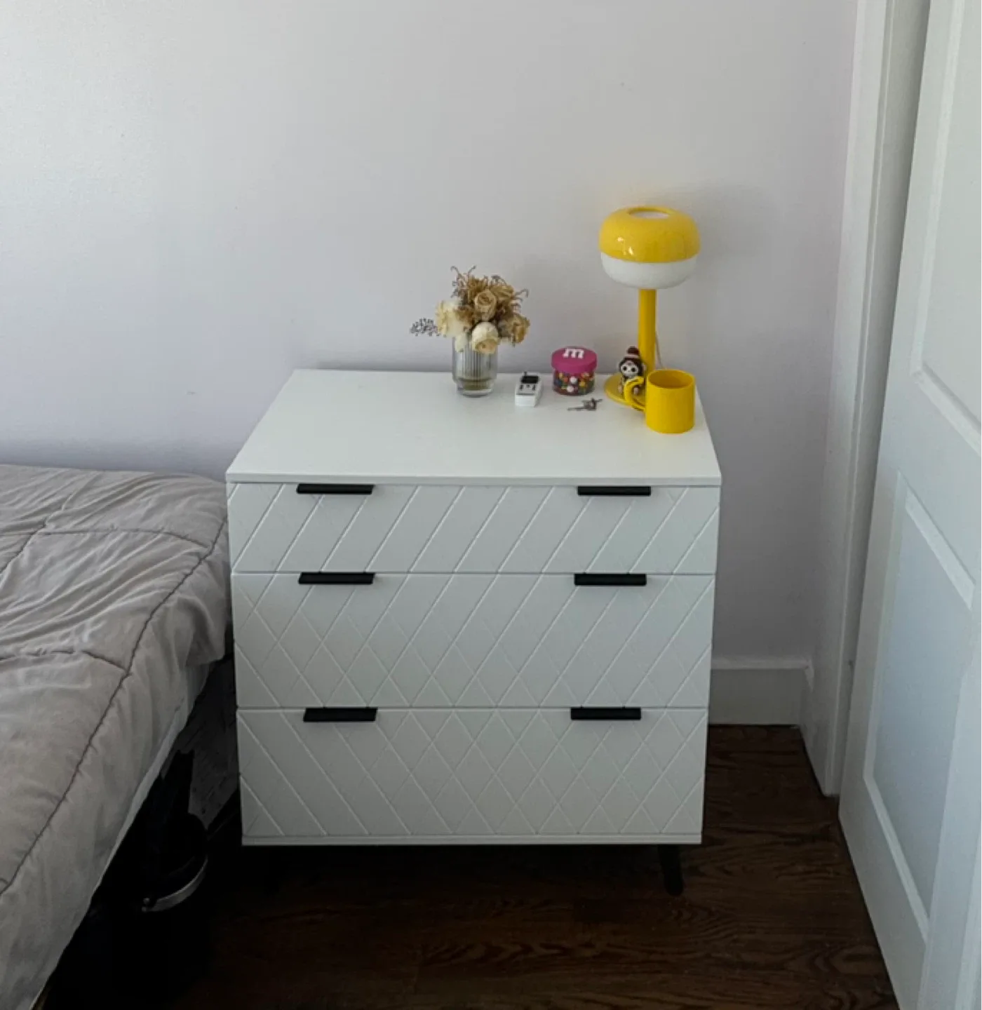 White 3-Drawer Dresser