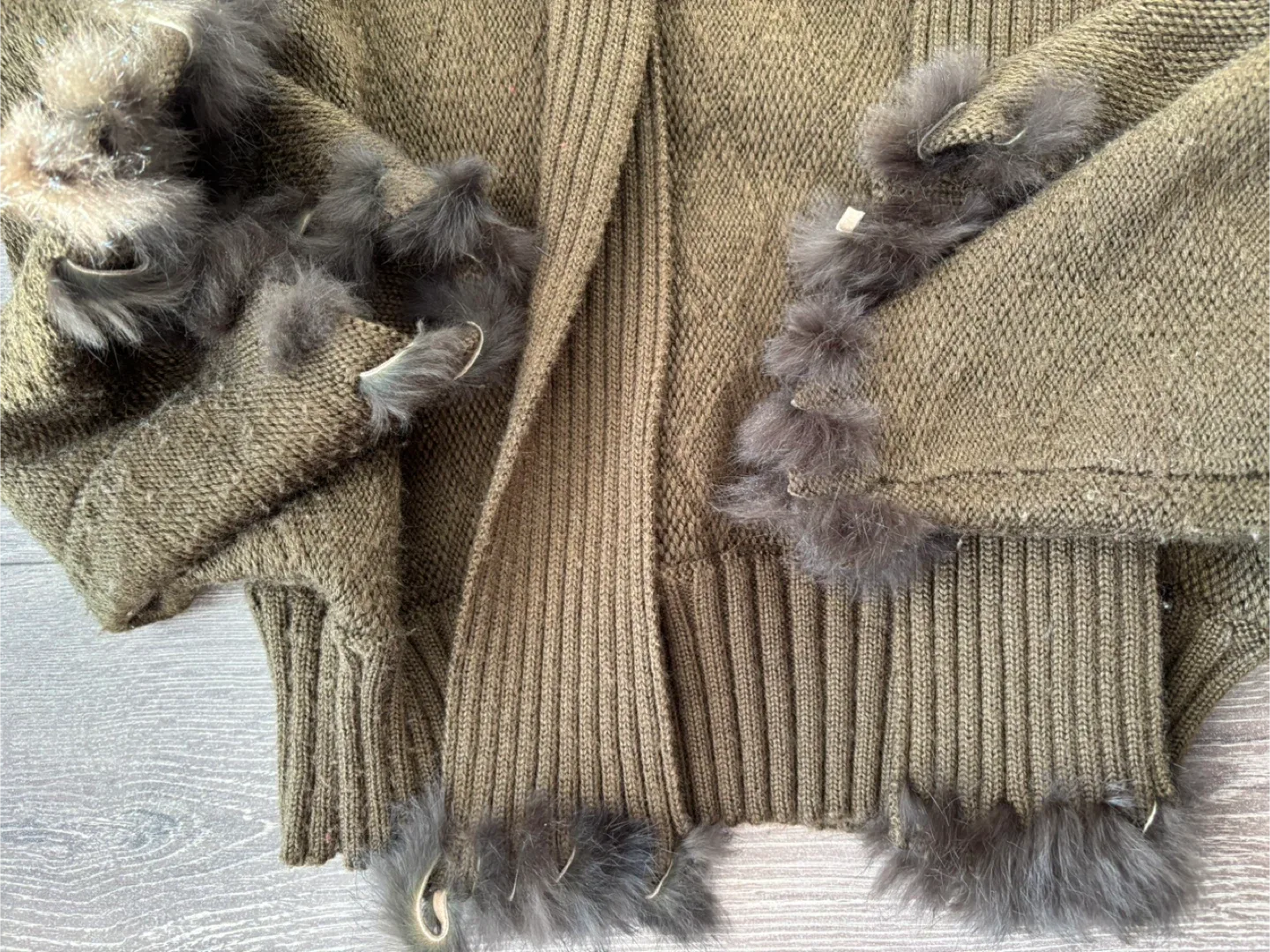 Marc Jacobs Knit Cardigan with Fur Trim image indicator(4)