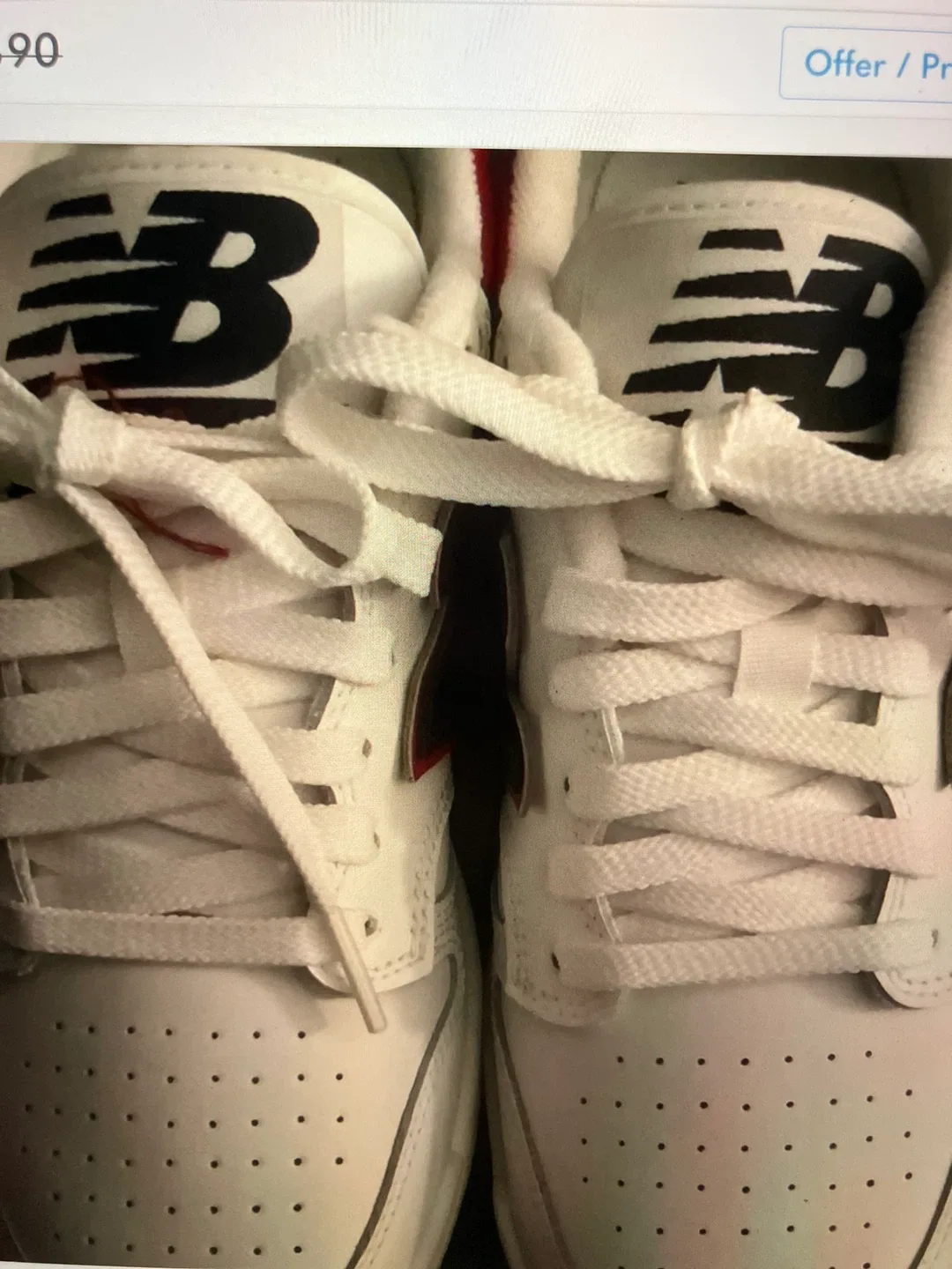 New Balance 490 Lifestyle White Sneakers - US Mens 8