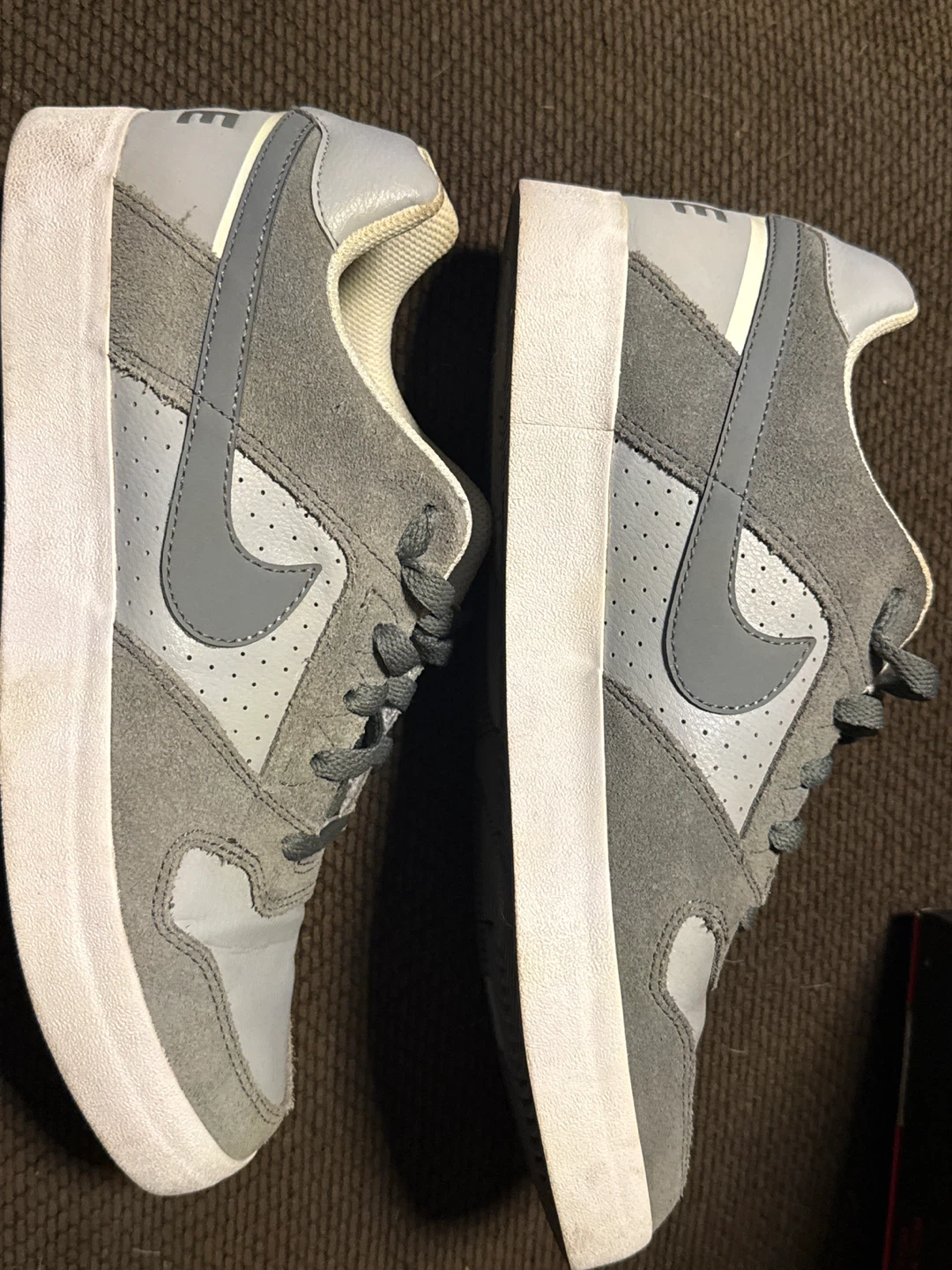 Nike SB Delta Force Vulc Skate Shoes - Grey, Size 9 - photo 3