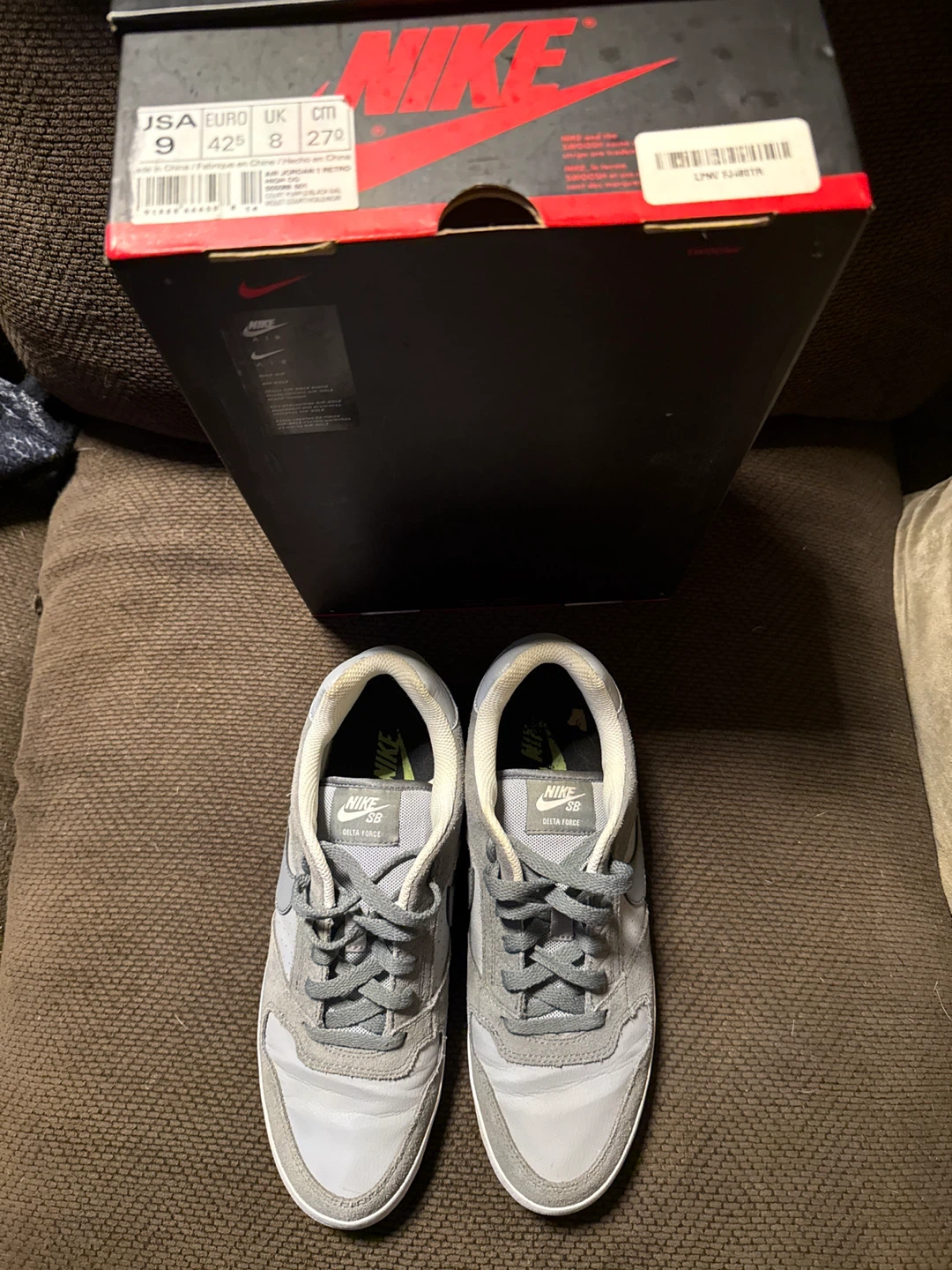 Nike SB Delta Force Vulc Skate Shoes - Grey, Size 9 - photo 2