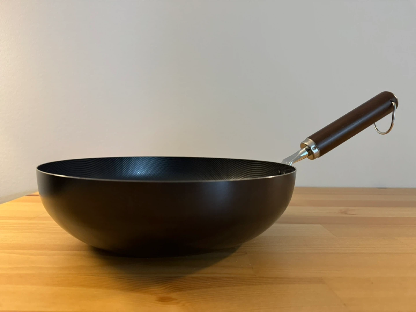 New Wok with Wooden Handle Made in Japan