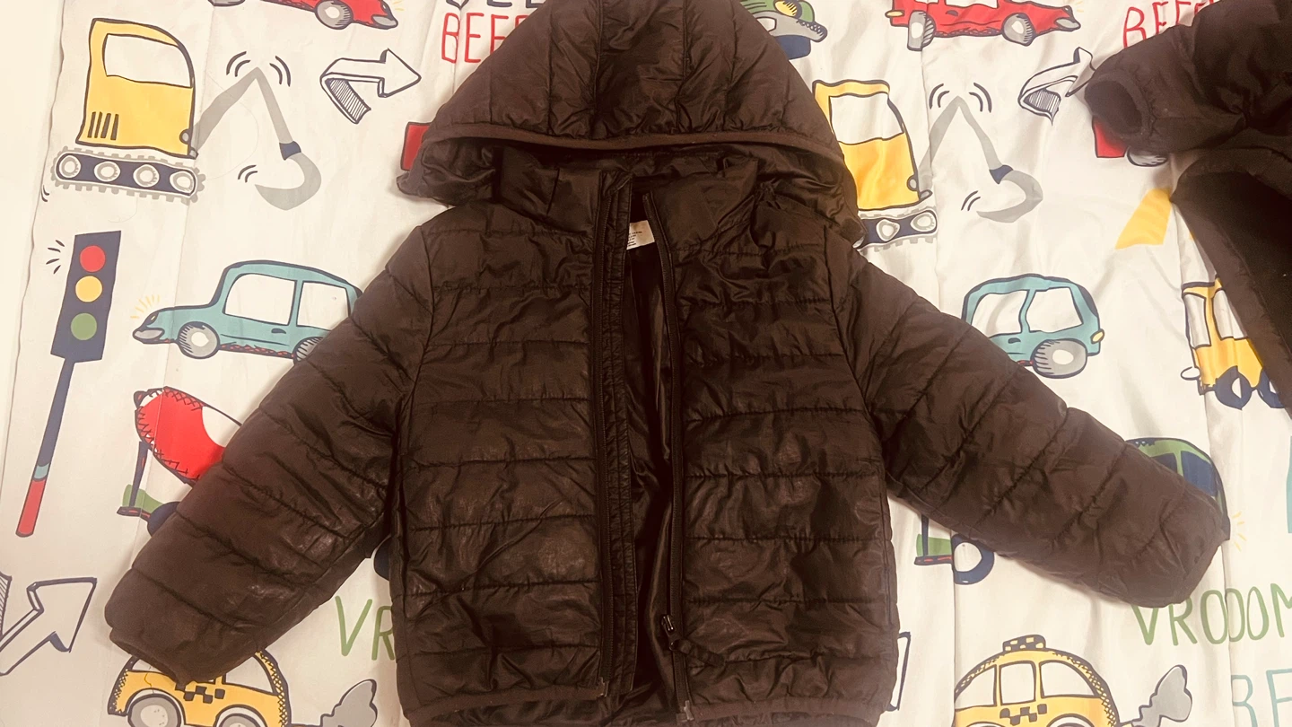 Kids Black Puffer Jacket