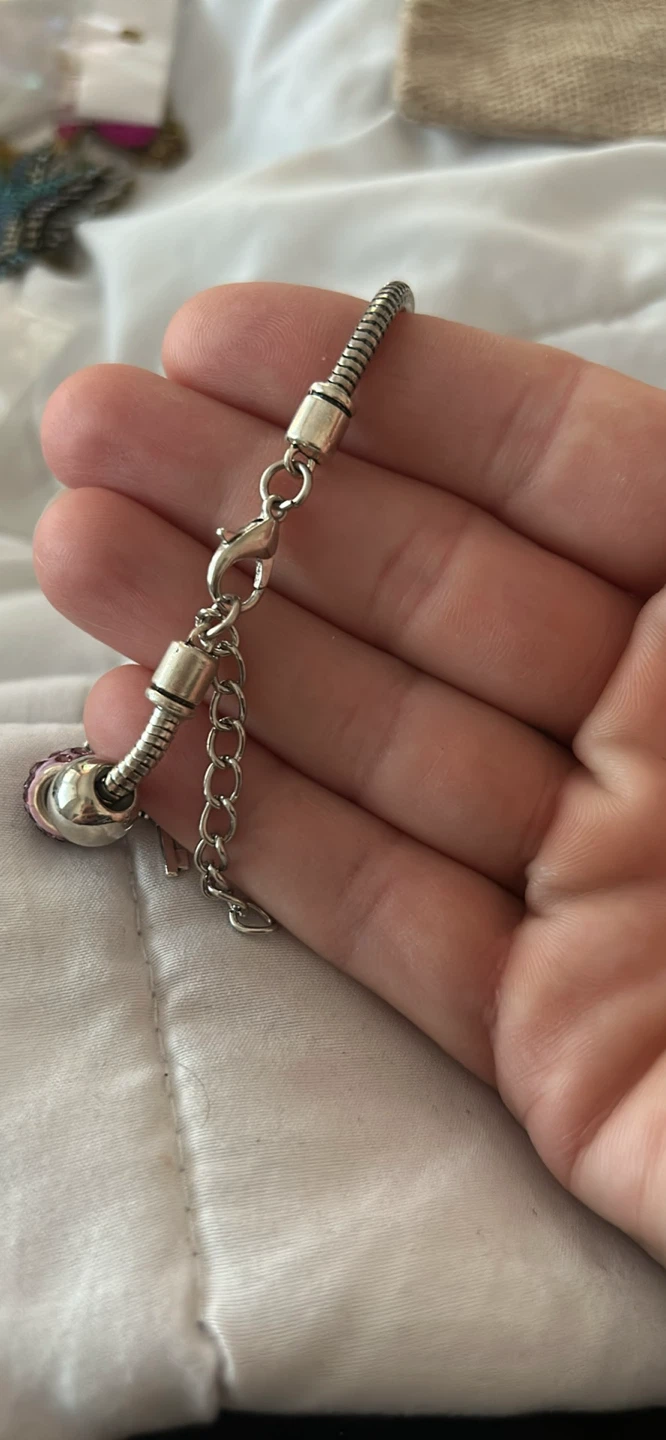 Charm Bracelet with Crown & Heart Charms - photo 4