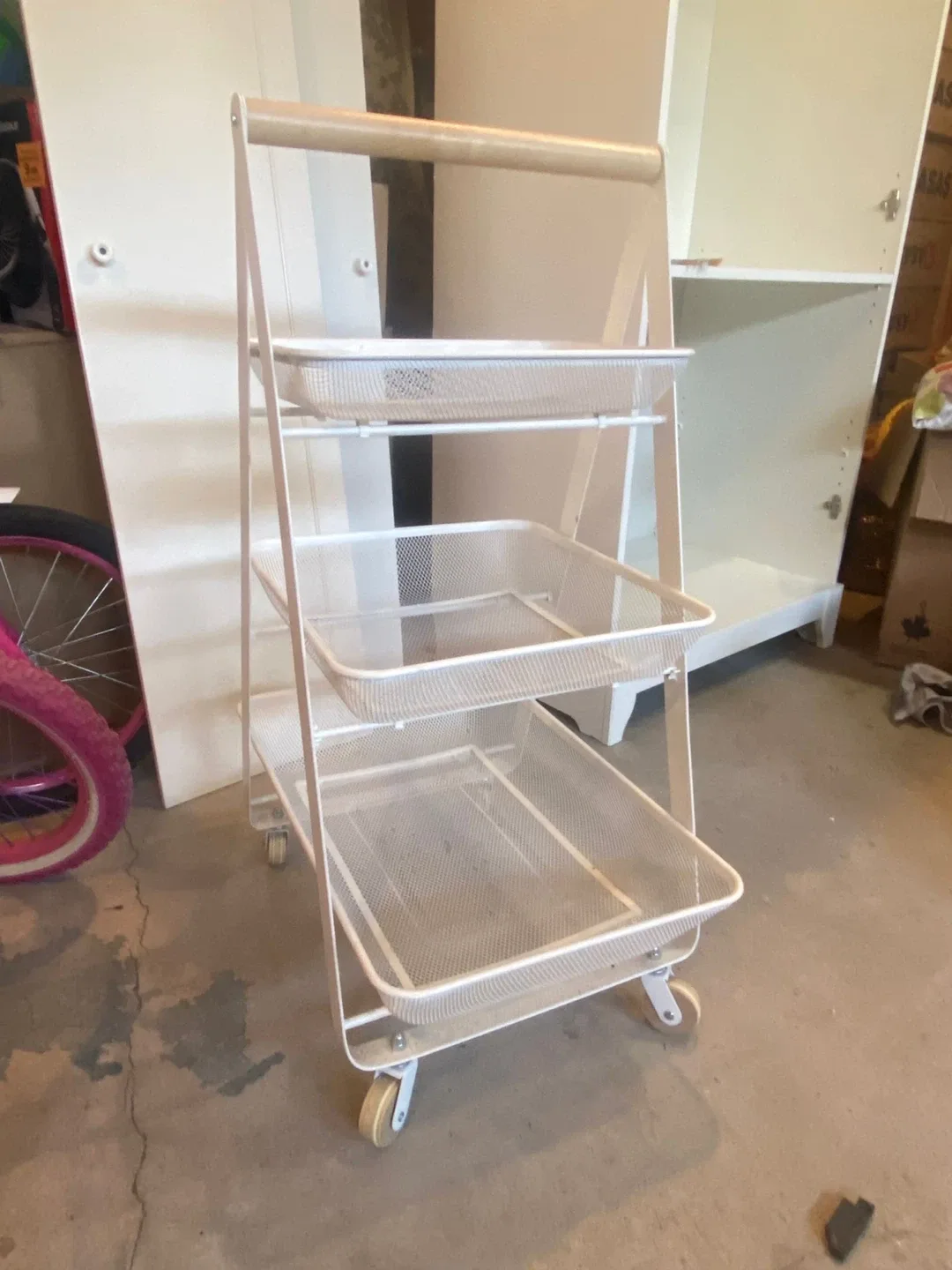 Ikea Rolling 3-Tier Metal Mesh Cart