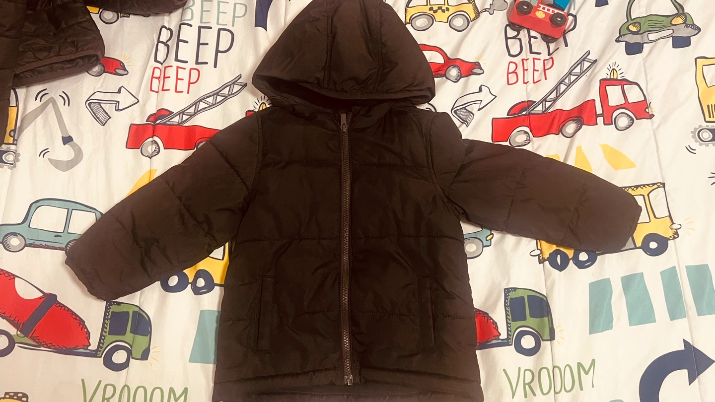 Boys Black Puffer Jacket size 3