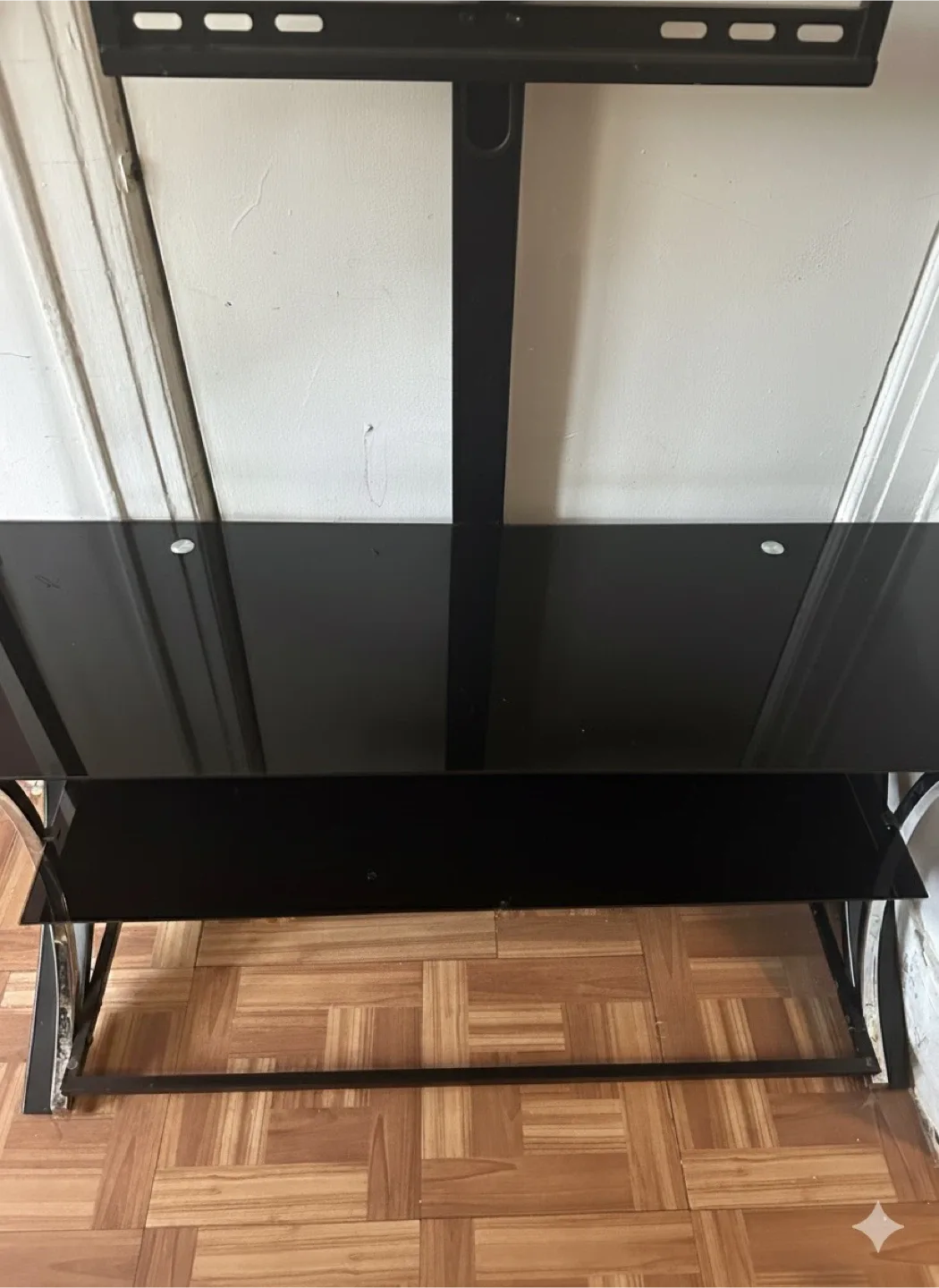 Black Glass TV Stand