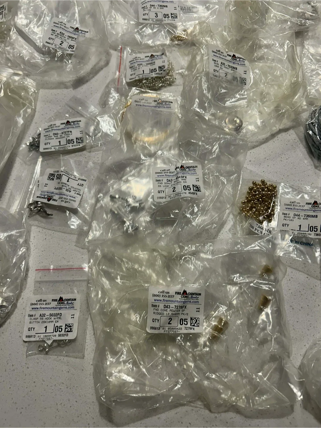 Lot H of 28 Fire Mountain Gems Assorted Jewelry Making Supplies image indicator(4)