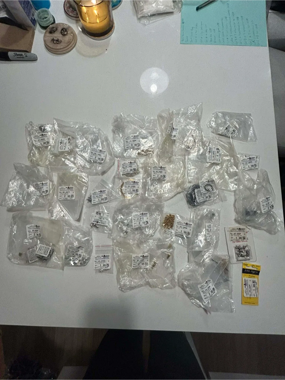 Lot H of 28 Fire Mountain Gems Assorted Jewelry Making Supplies