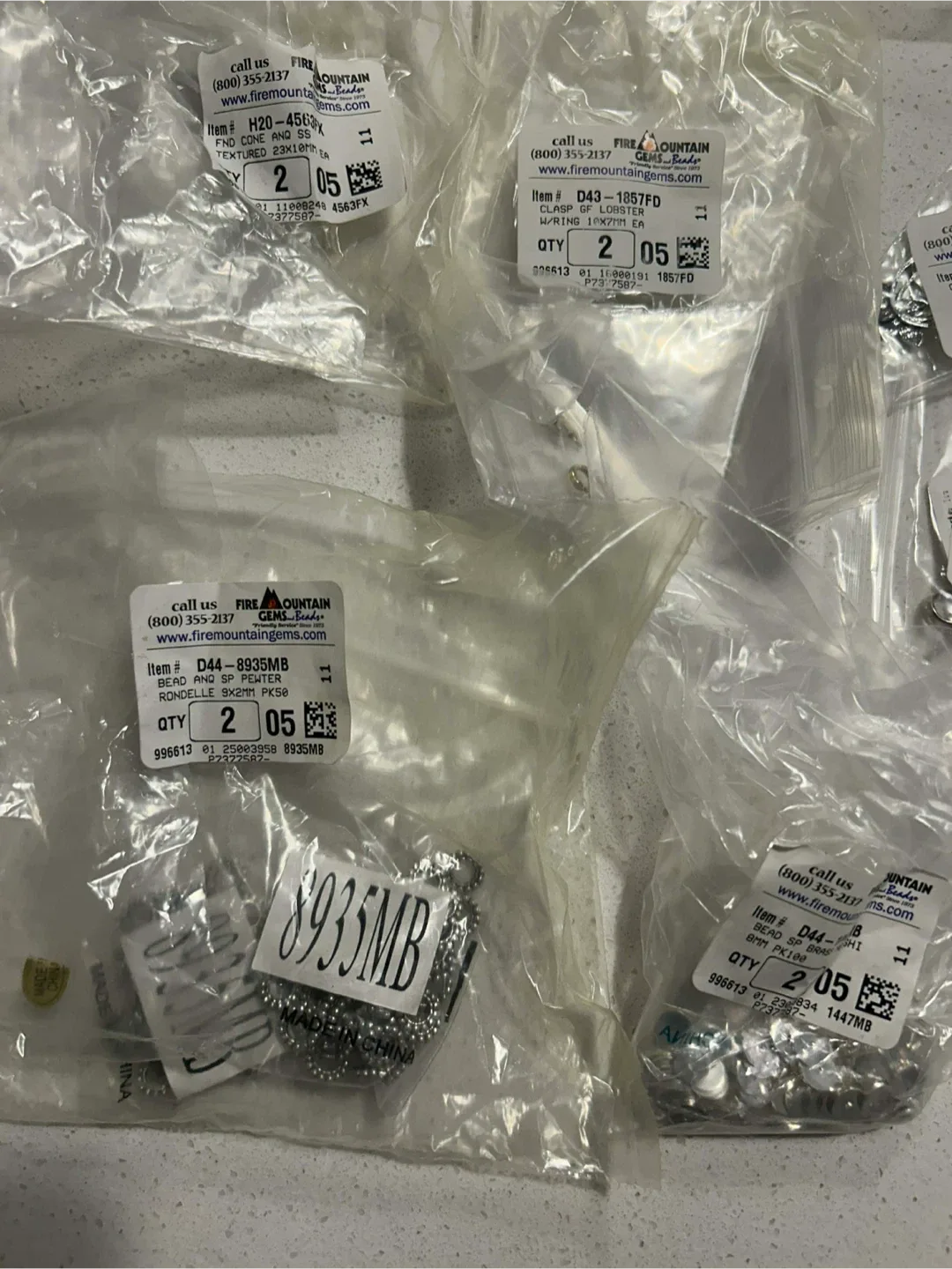 Lot H of 28 Fire Mountain Gems Assorted Jewelry Making Supplies image indicator(9)