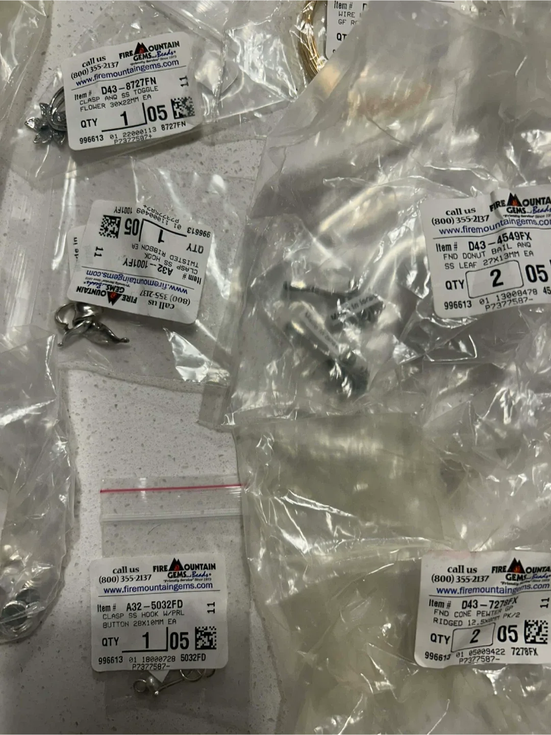 Lot H of 28 Fire Mountain Gems Assorted Jewelry Making Supplies image indicator(10)