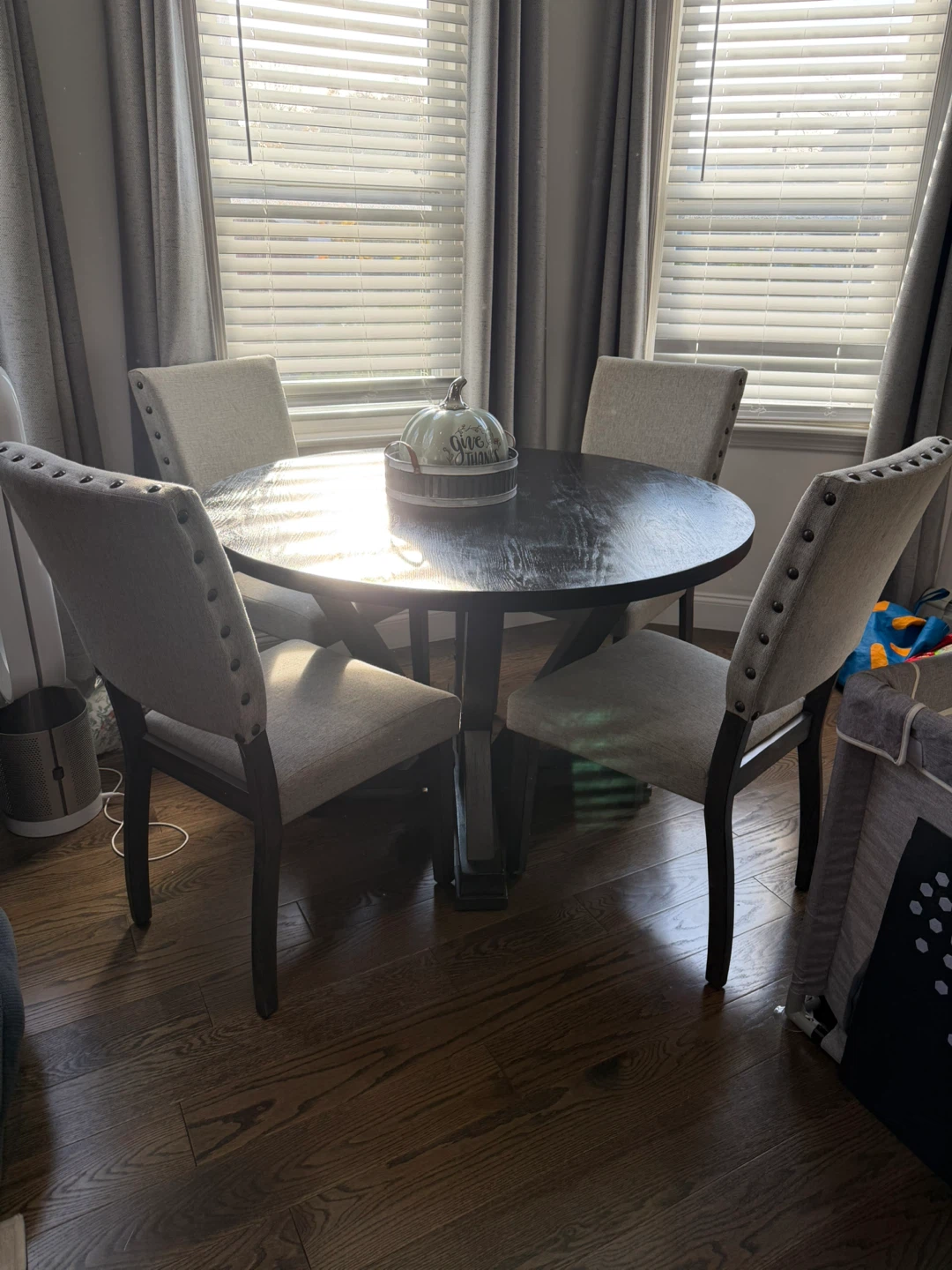 Round Dining Table with Four Chairs - photo 2