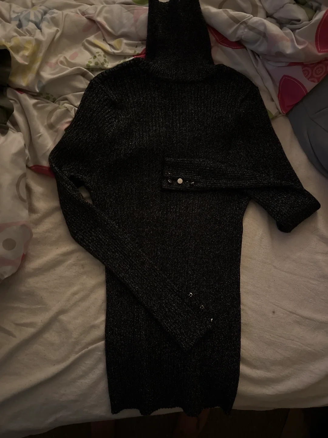 Tribekka 44 Black Sparkle Turtleneck - XL