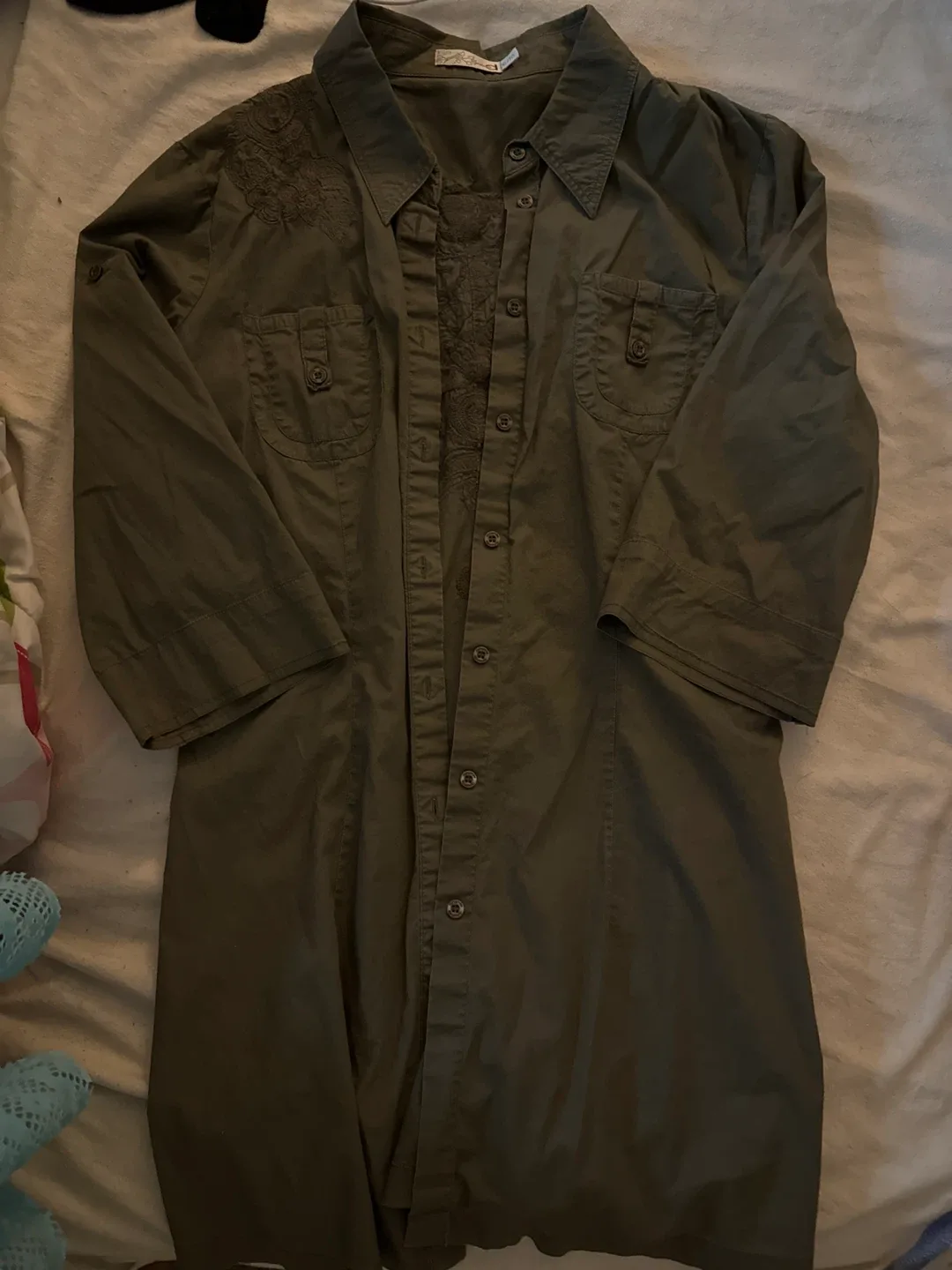 Dress Barn Olive Green Dress - XLTG image indicator(2)