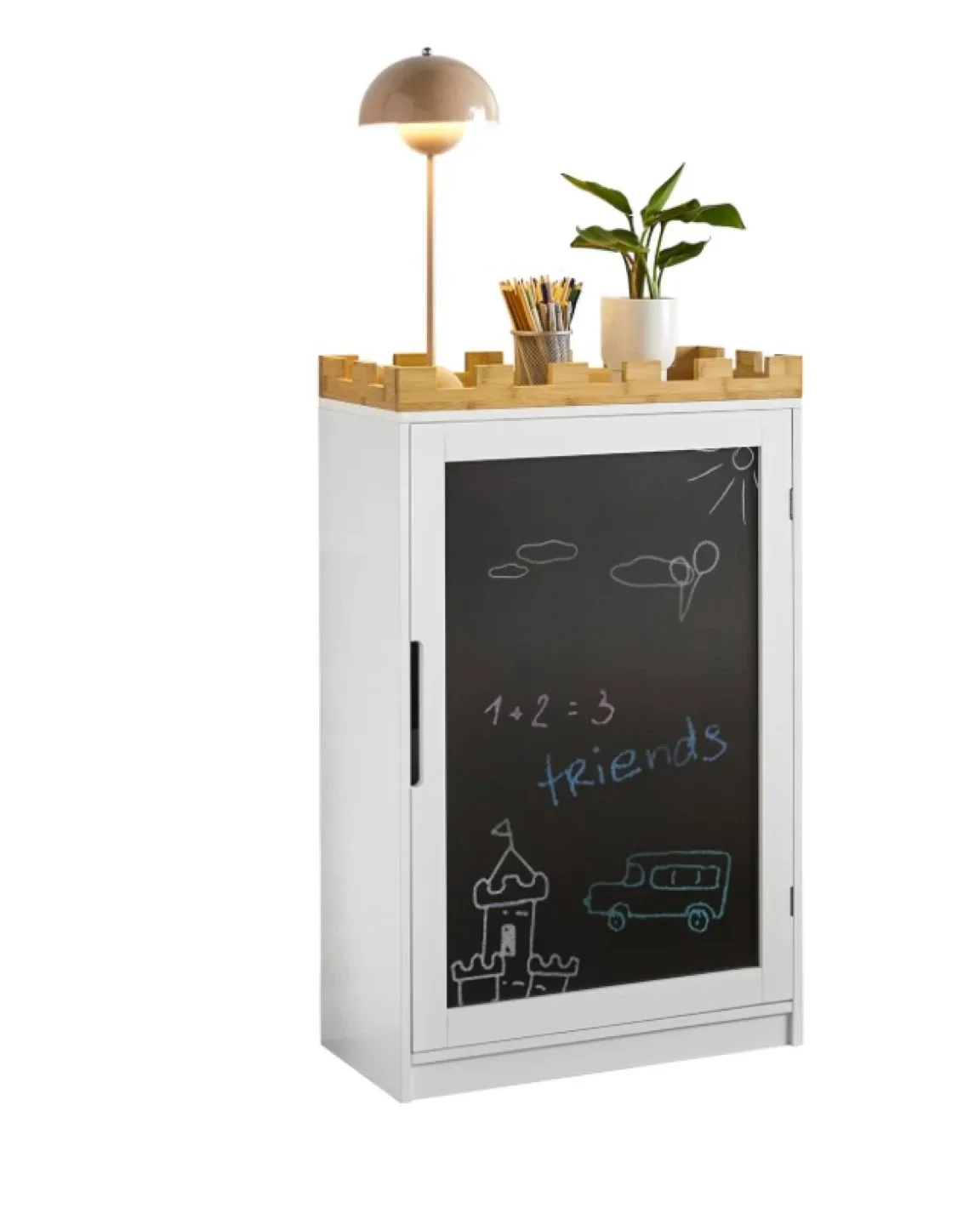 CHILDREN BOOKCASE TOY SHELF, WHITE