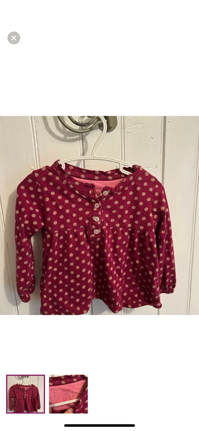 Joe Toddler Polka Dot Top - Size 2