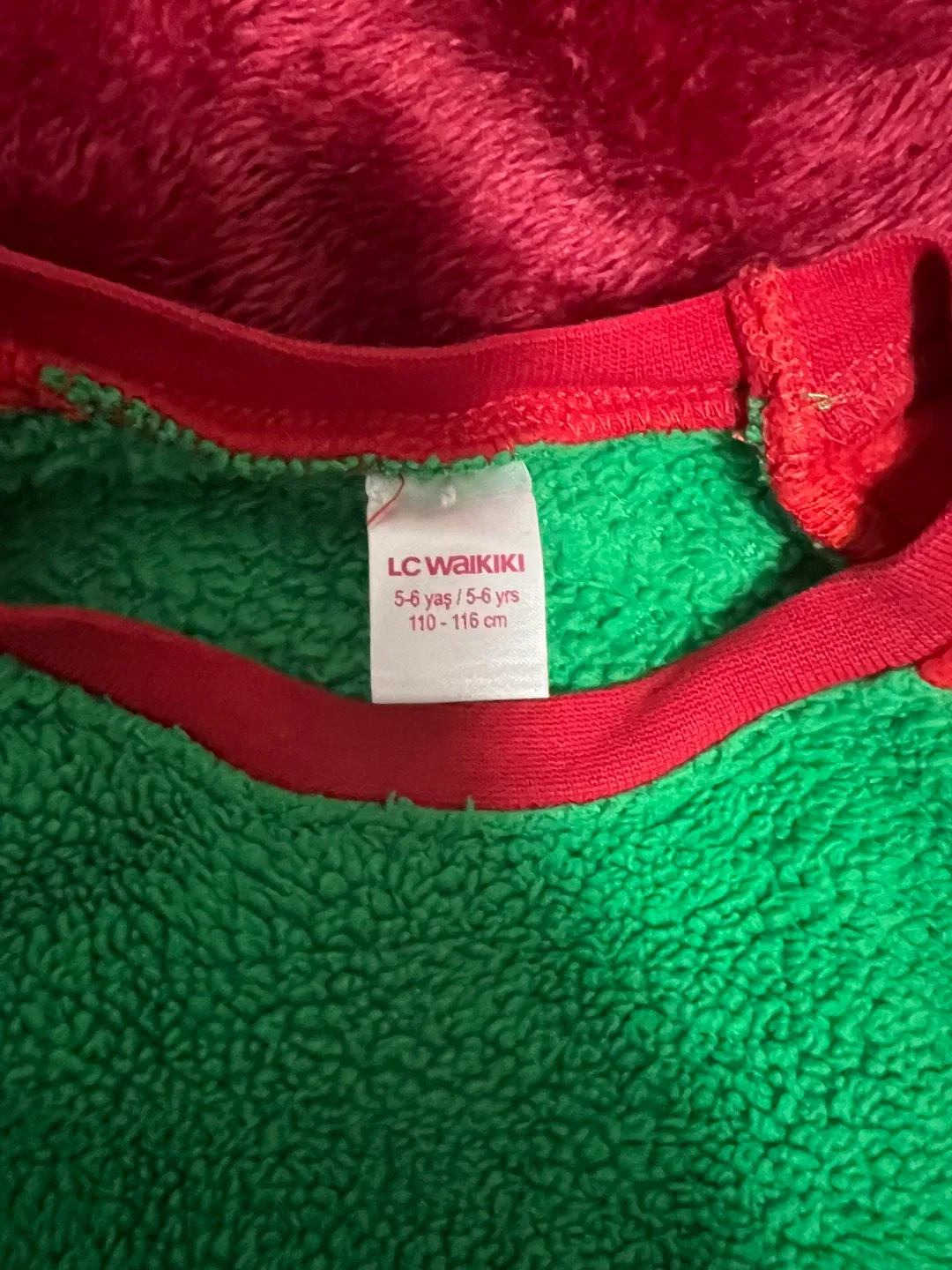 Reindeer Fleece Pajamas - Red and Green image indicator(2)