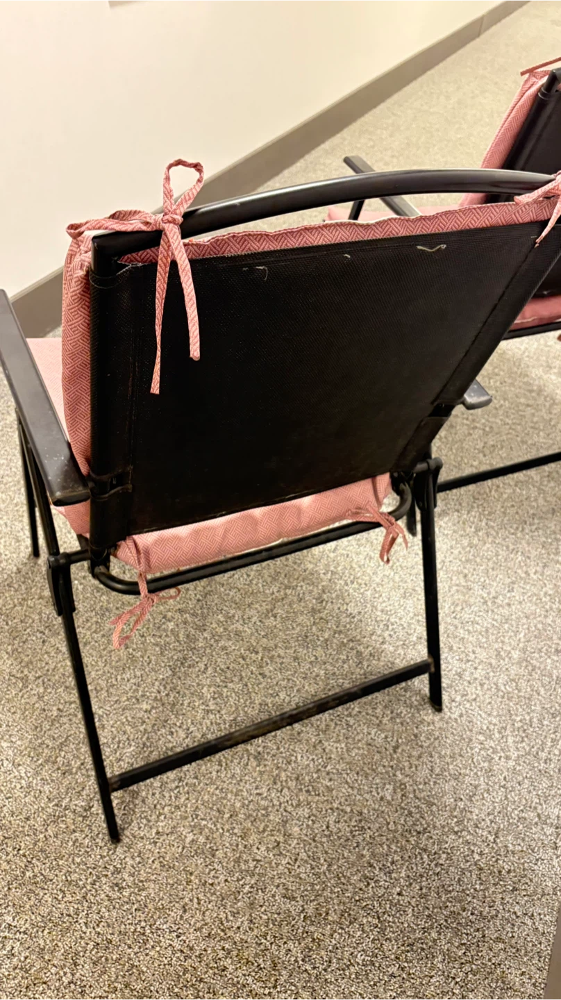 Set of 2 Folding Chairs with Cushions - photo 5