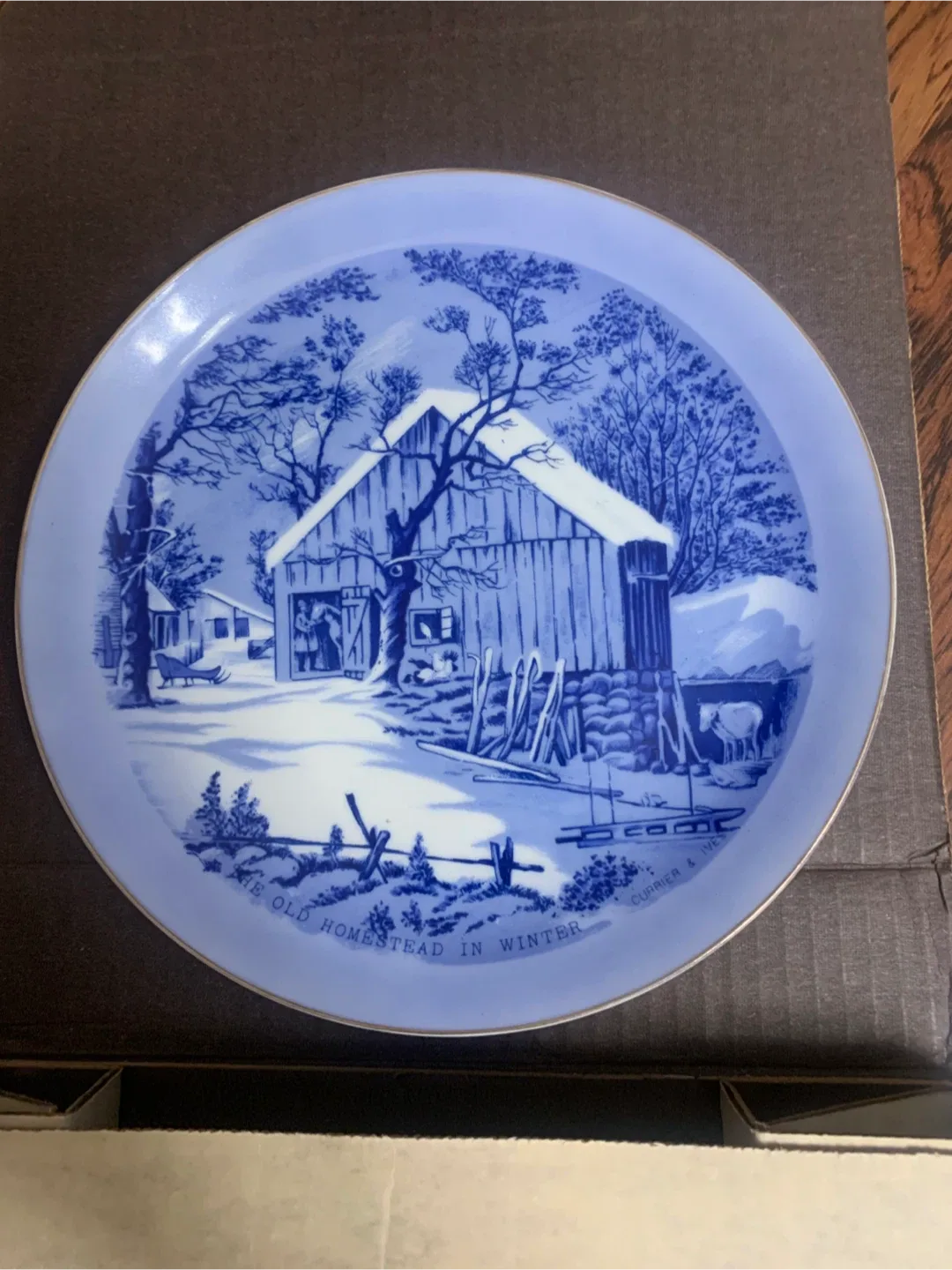 Edwin M Knowles China Co. "The Old Homestead" Plate image indicator(2)