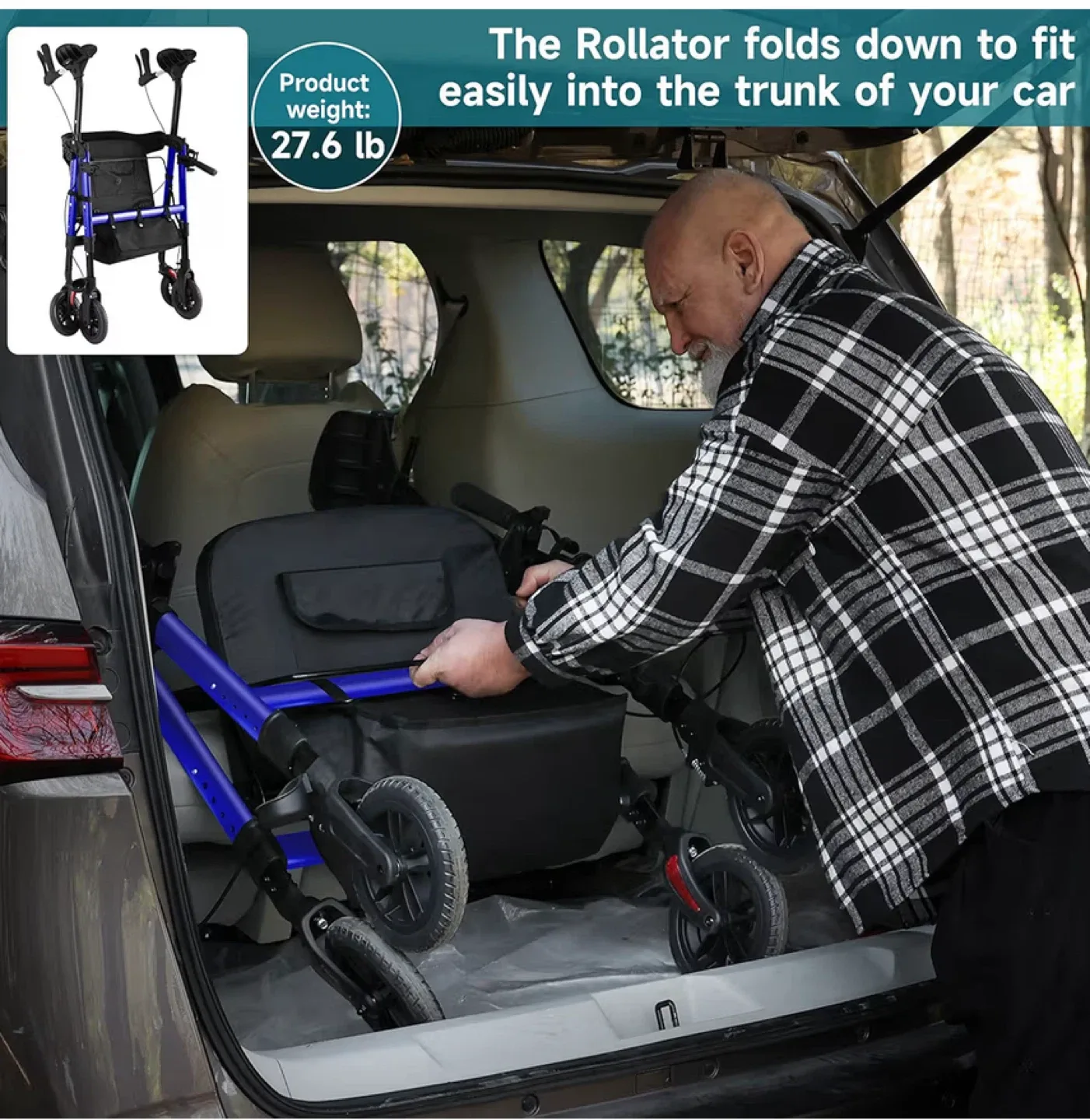 Strollaid Upright Walker - Blue image indicator(3)