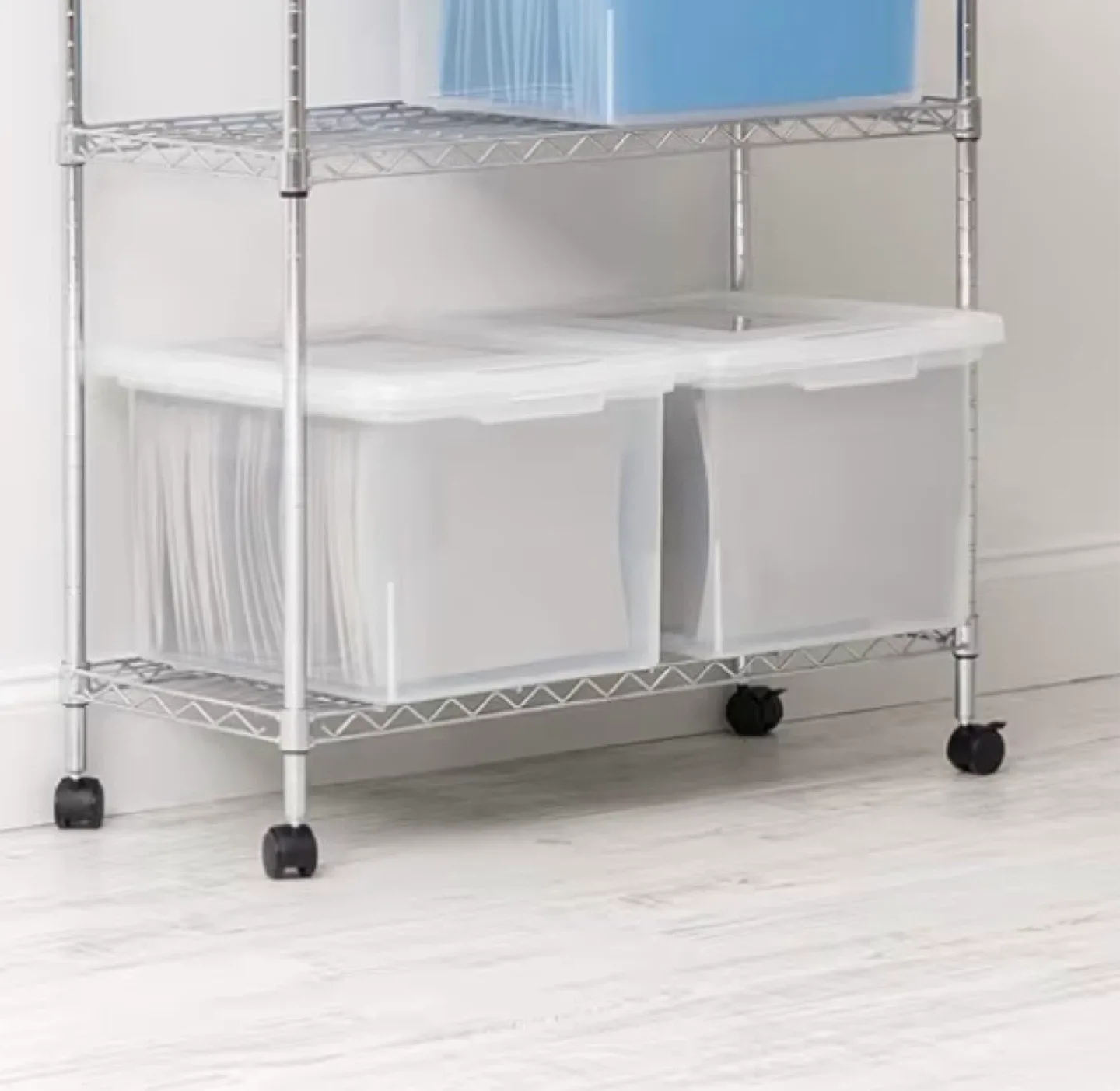 Clear File Storage Box with Lid (2pcs) image indicator(5)