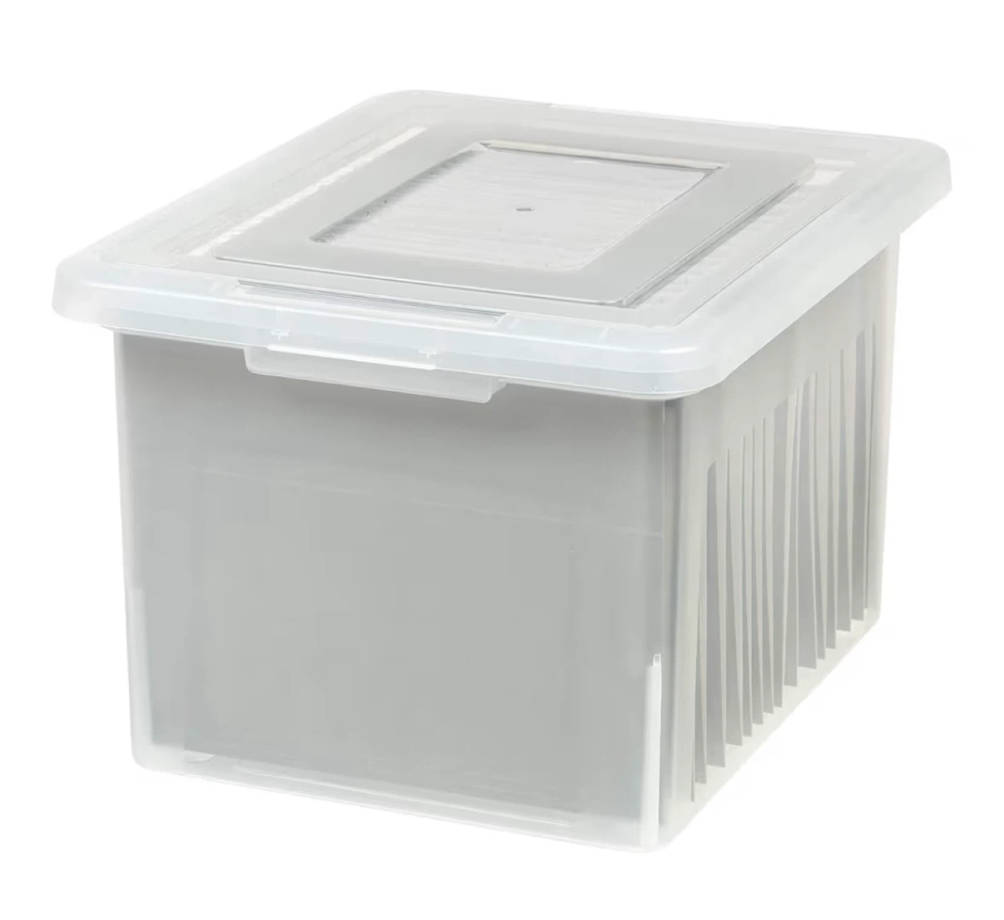 Clear File Storage Box with Lid (2pcs) - photo 2
