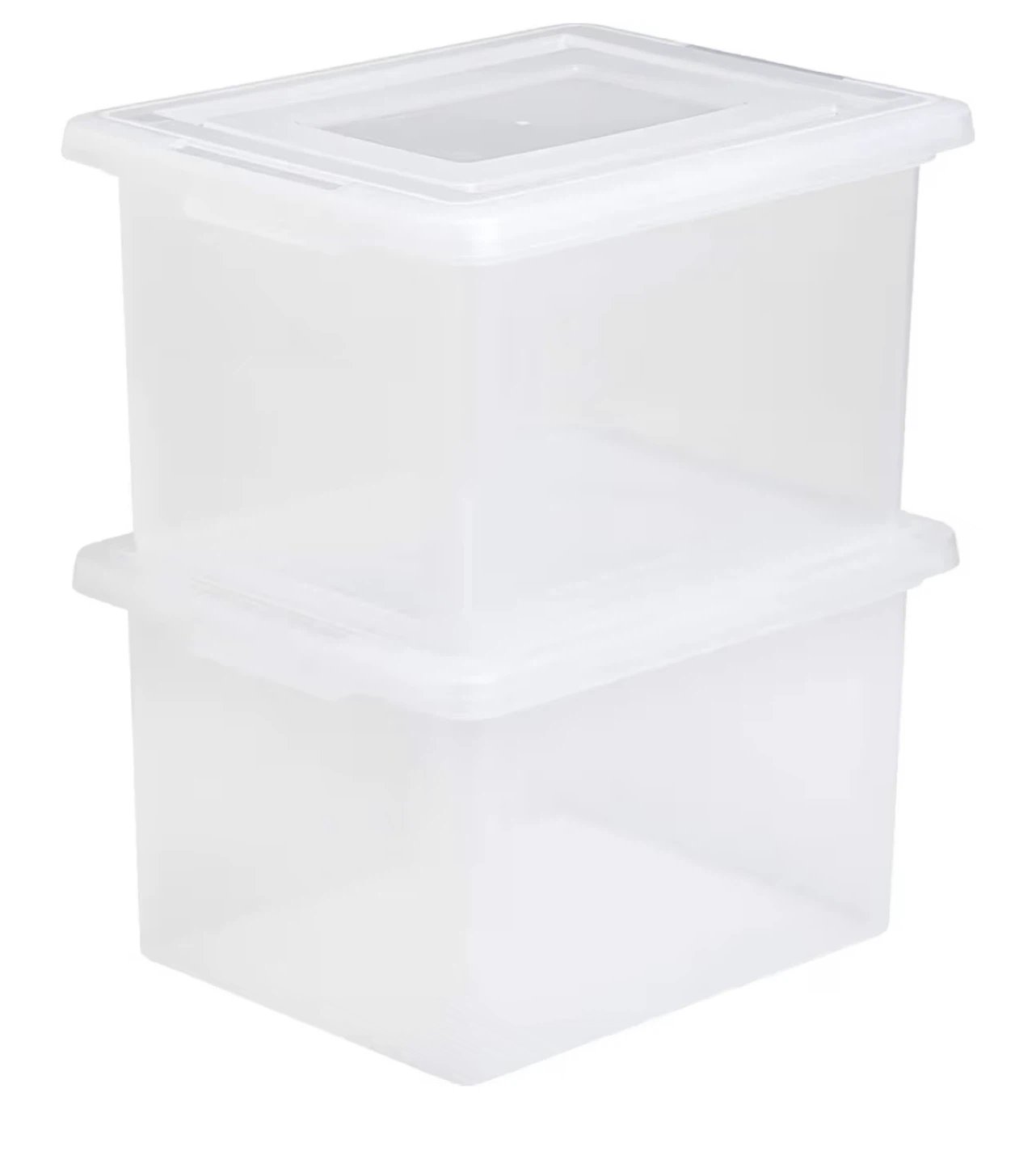 Clear File Storage Box with Lid (2pcs) - photo 3