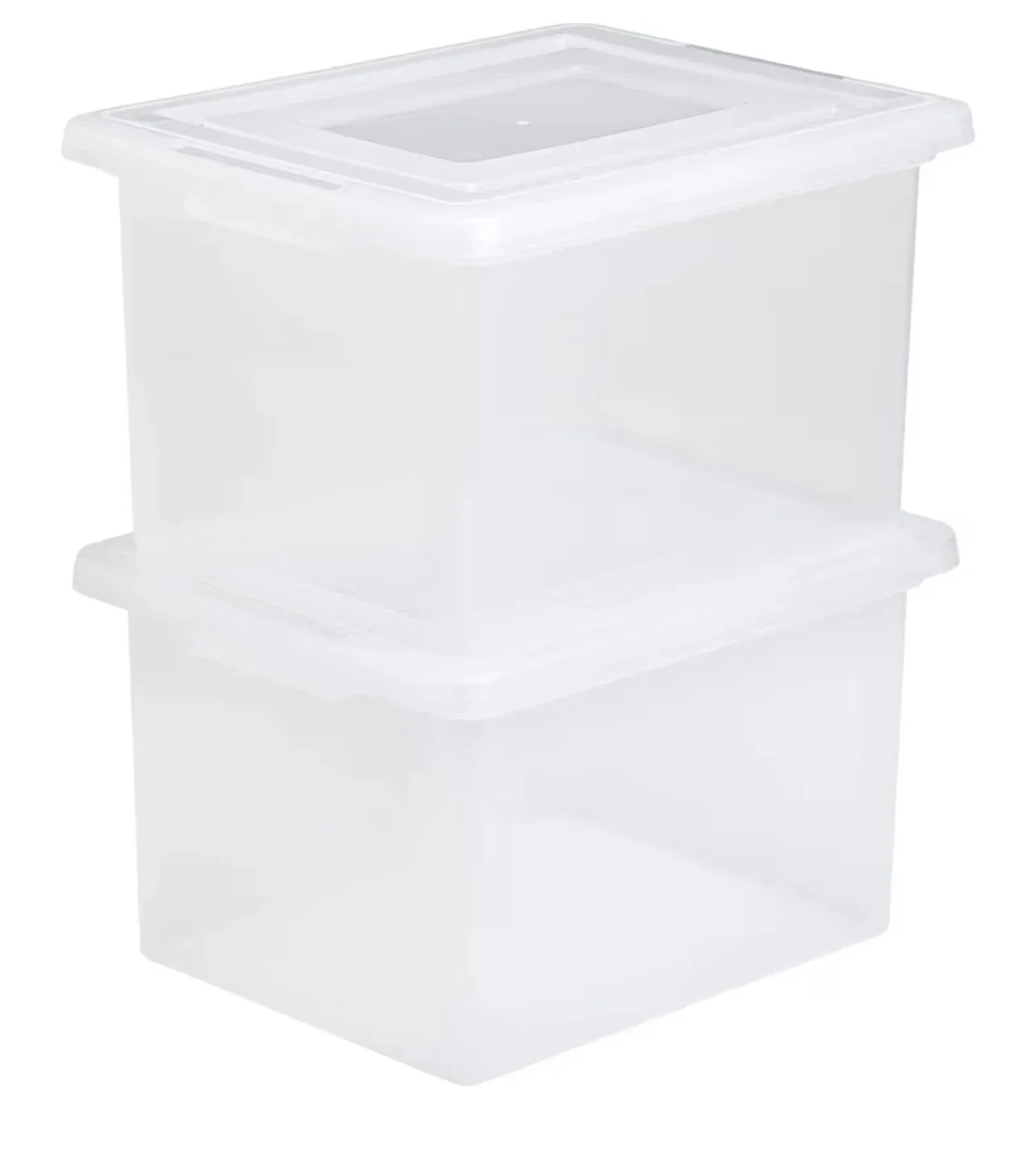 Clear File Storage Box with Lid (2pcs) image indicator(3)
