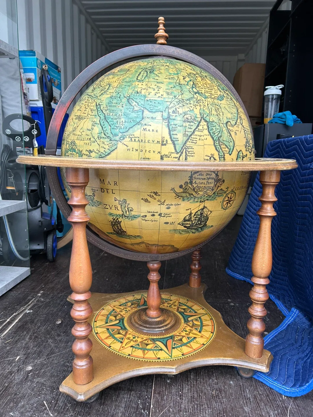 Vintage Italian World Globe Dry Bar, 1960s