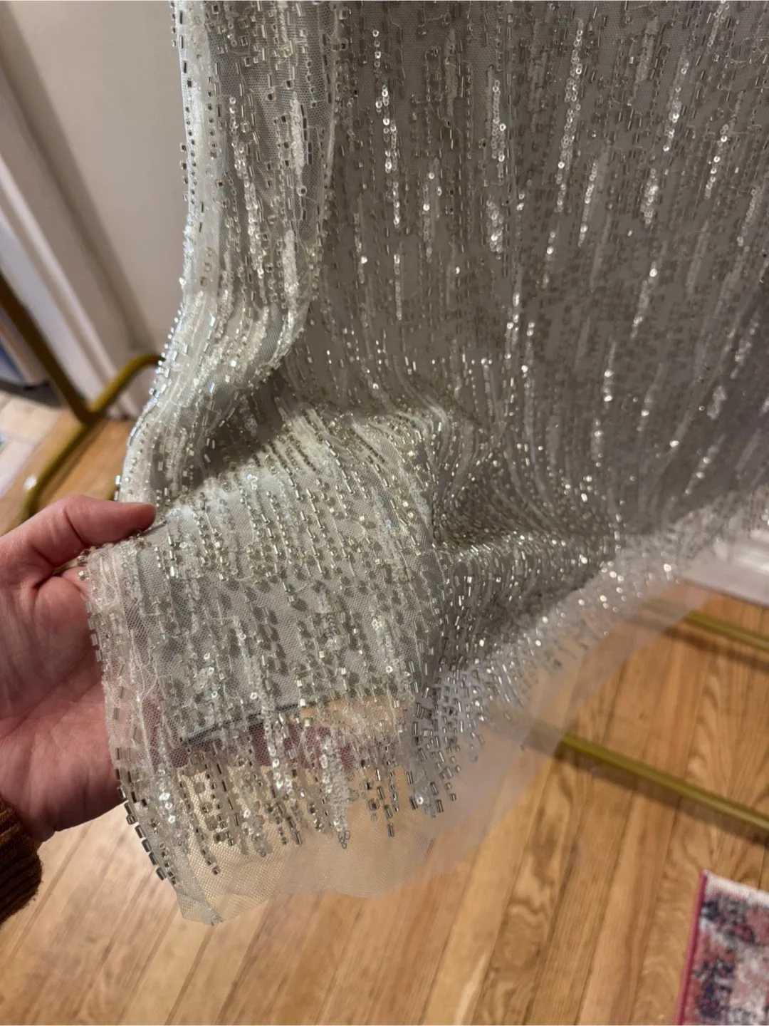 Zara Silver Sequin Mini Dress - Size M image indicator(3)