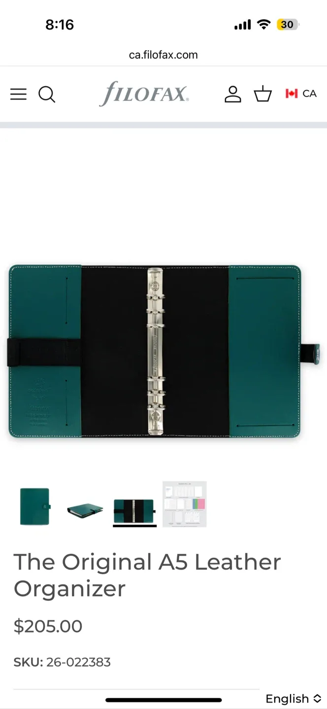 Filofax The Original A5 Leather Organizer image indicator(6)