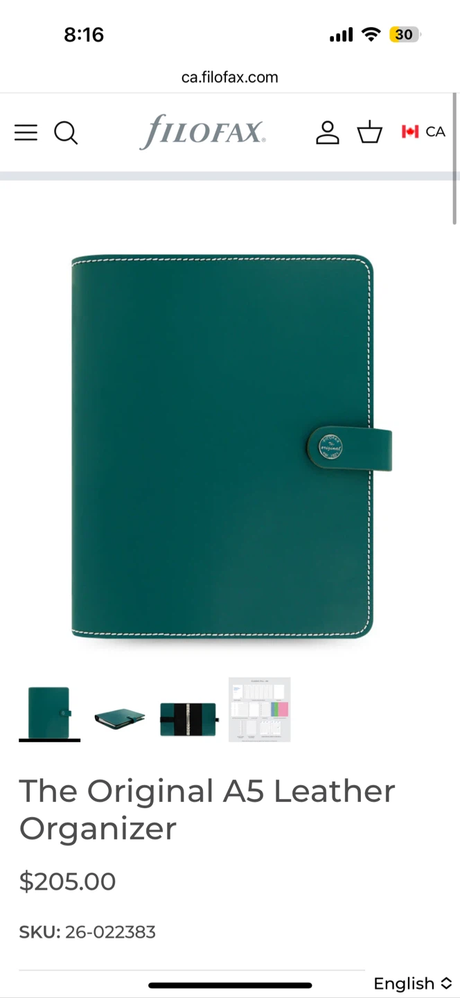 Filofax The Original A5 Leather Organizer - photo 5