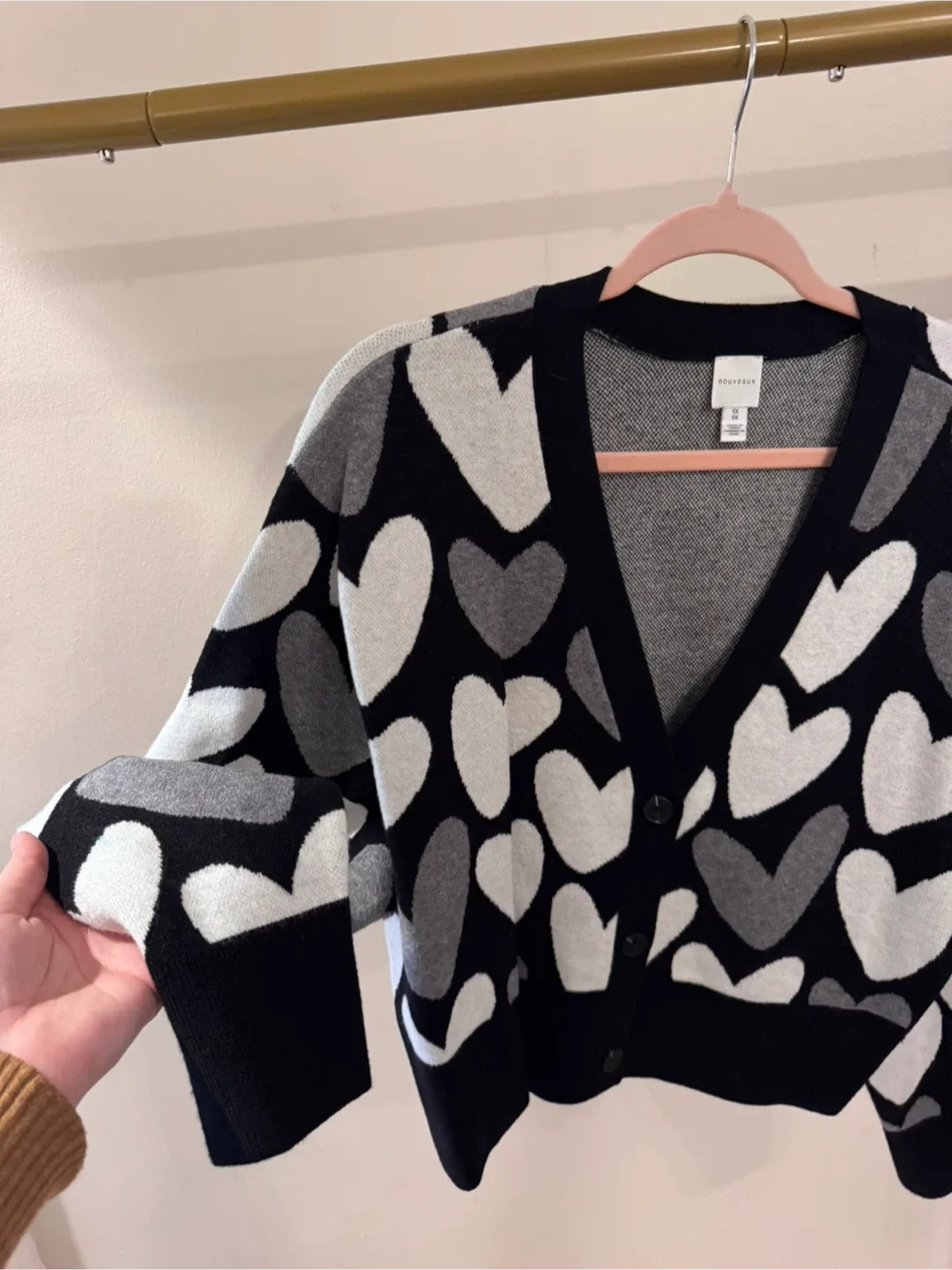 Nouveaux Heart Cardigan Size 1X image indicator(2)