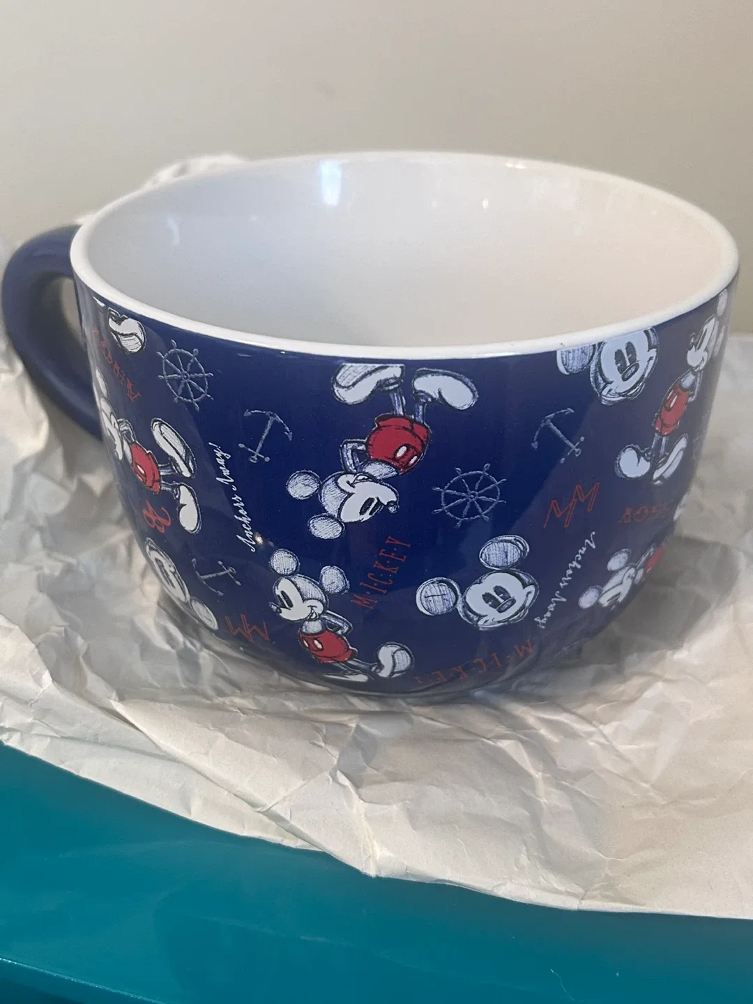💫NEW Disney Mickey Mouse Nautical Oversized Mug image indicator(3)