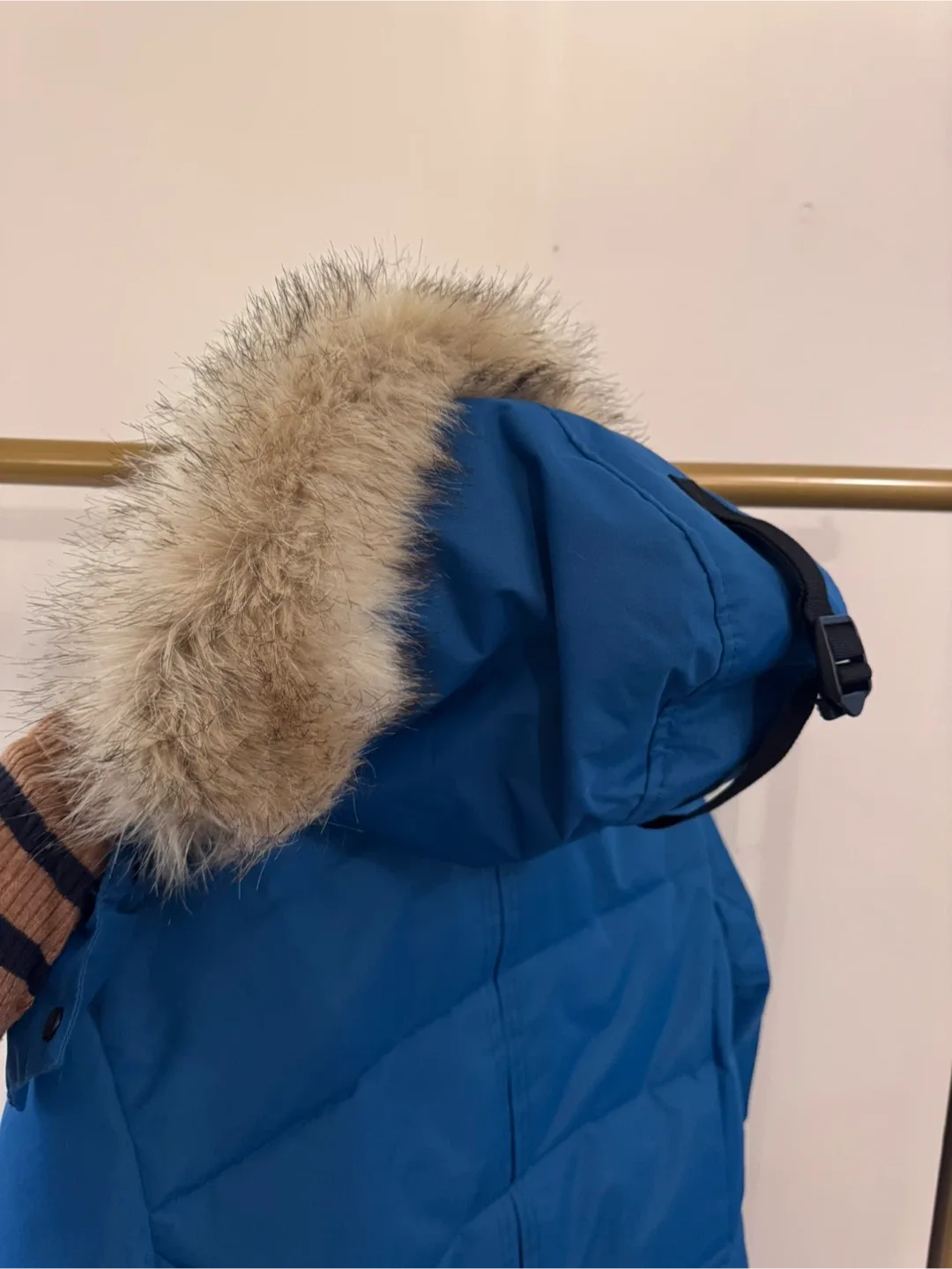 Noize Blue Puffer Coat with Fur Hood image indicator(5)