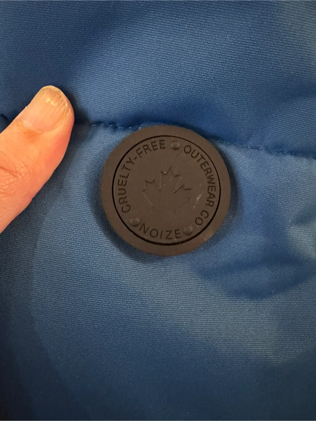 Noize Blue Puffer Coat with Fur Hood image indicator(3)