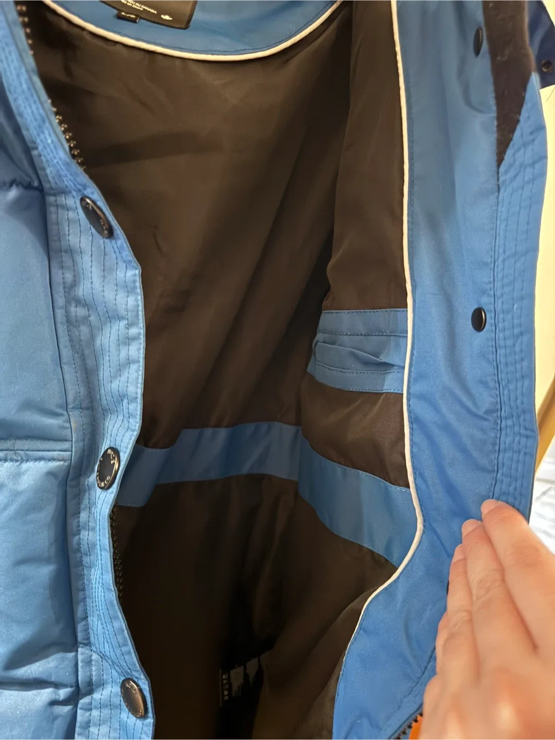 Noize Blue Puffer Coat with Fur Hood image indicator(9)