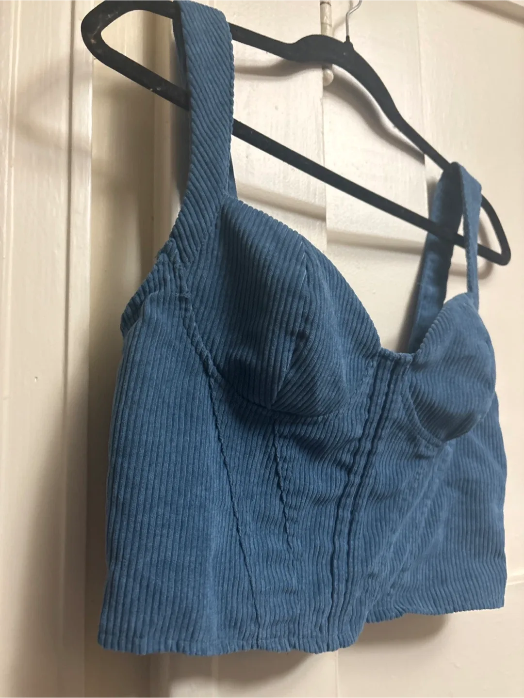 Blue Corduroy Bustier Top image indicator(3)