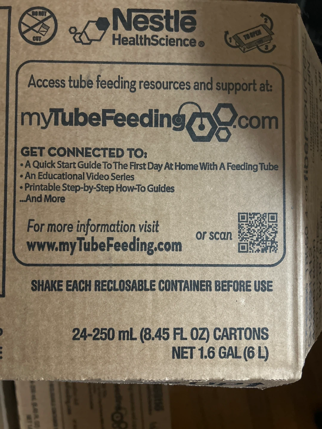 Nestle FiberSource HN Unflavored 24-250mL Cartons