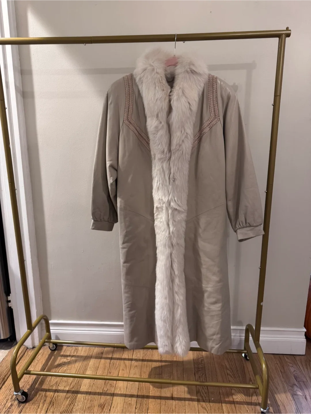 Talk of the Walk Atlantic City Fur Trimmed Coat