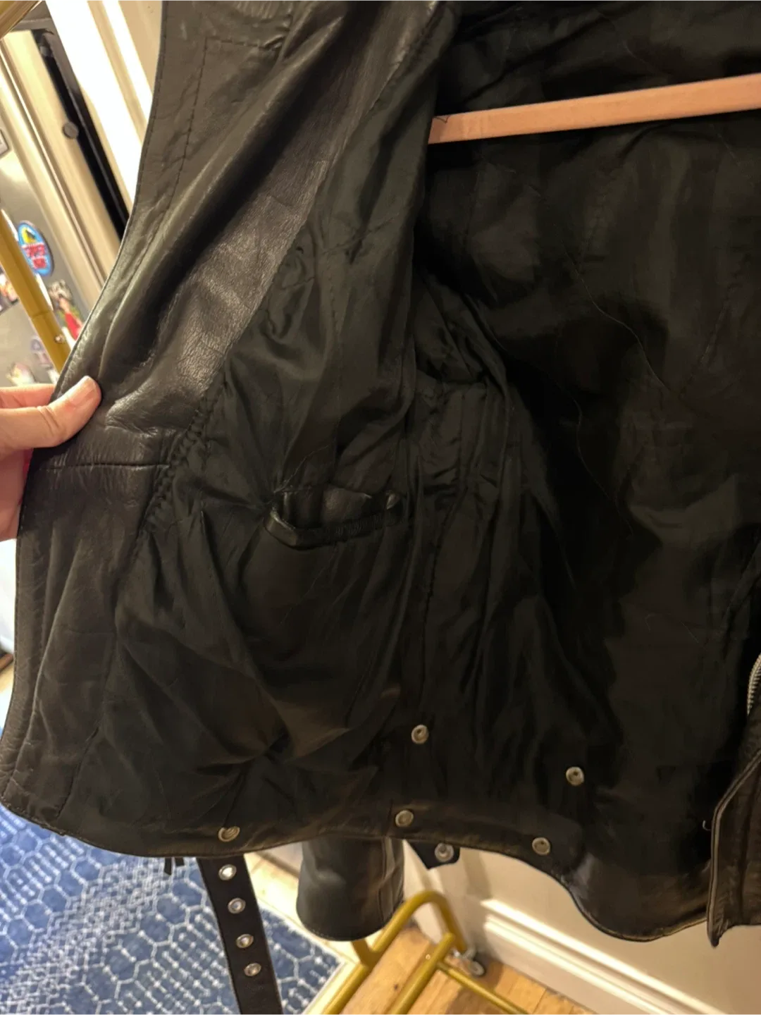 Metaco Black Leather Fringe Jacket Size 42 image indicator(7)