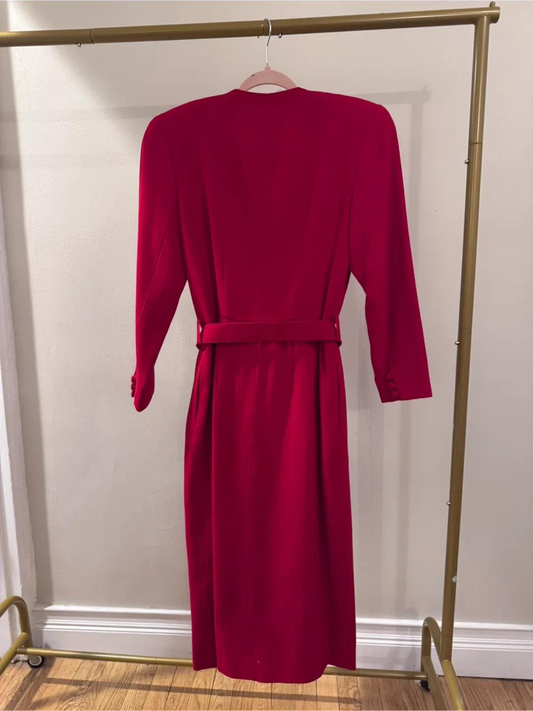 Harvé Benard Red Wool Dress - Size 8 image indicator(4)