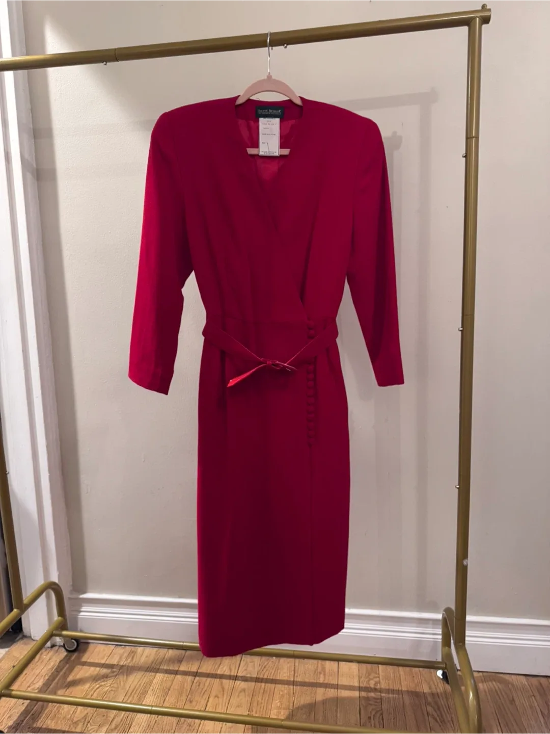 Harvé Benard Red Wool Dress - Size 8 image indicator(2)