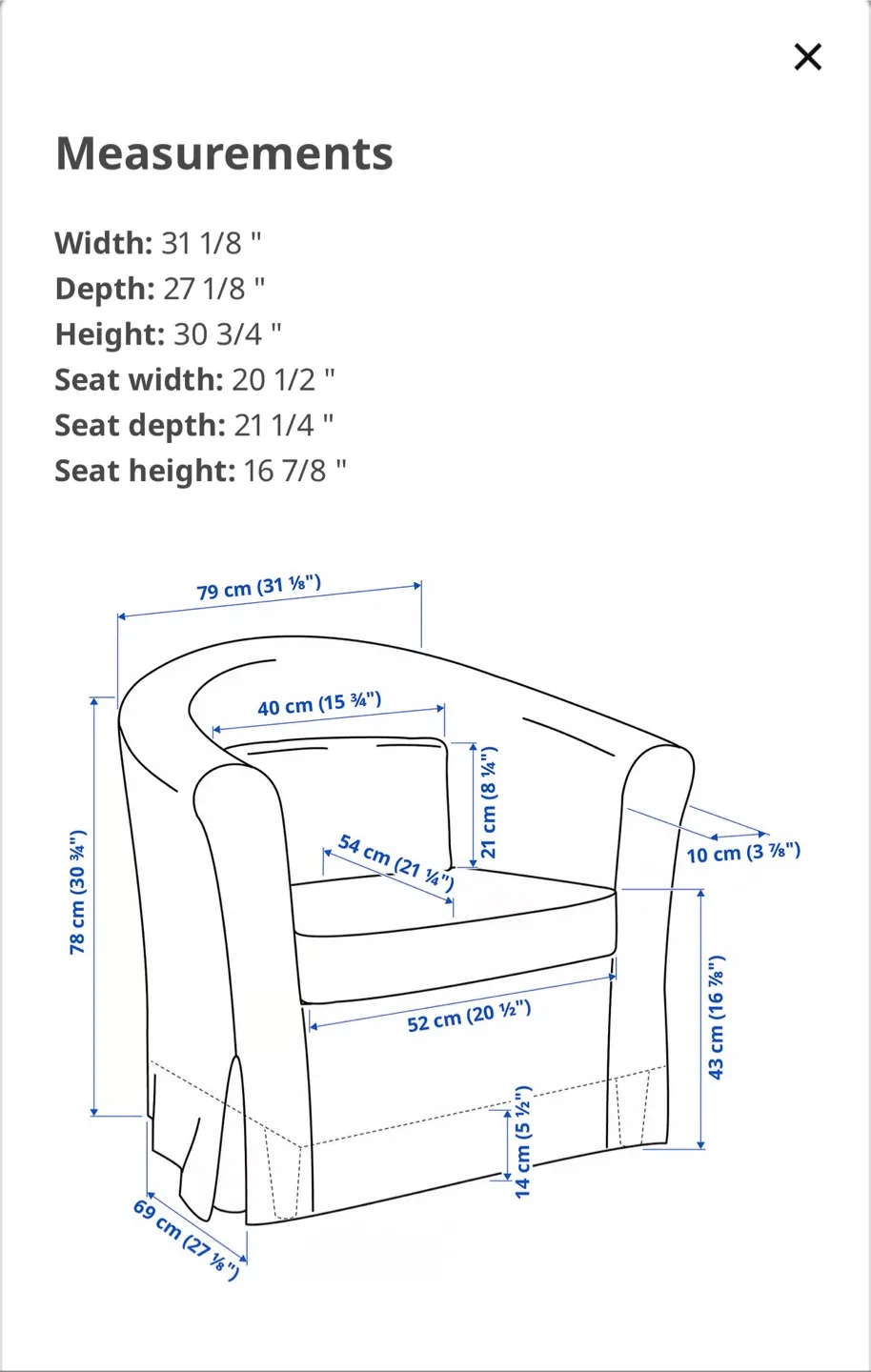 IKEA TULLSTA Armchair image indicator(3)