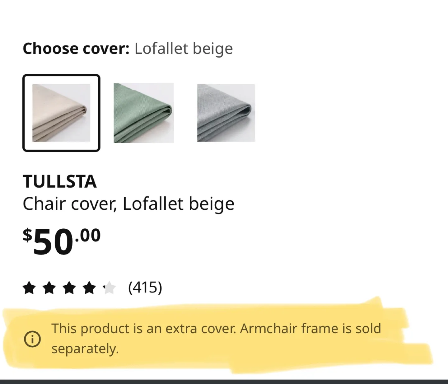 IKEA TULLSTA Armchair image indicator(7)