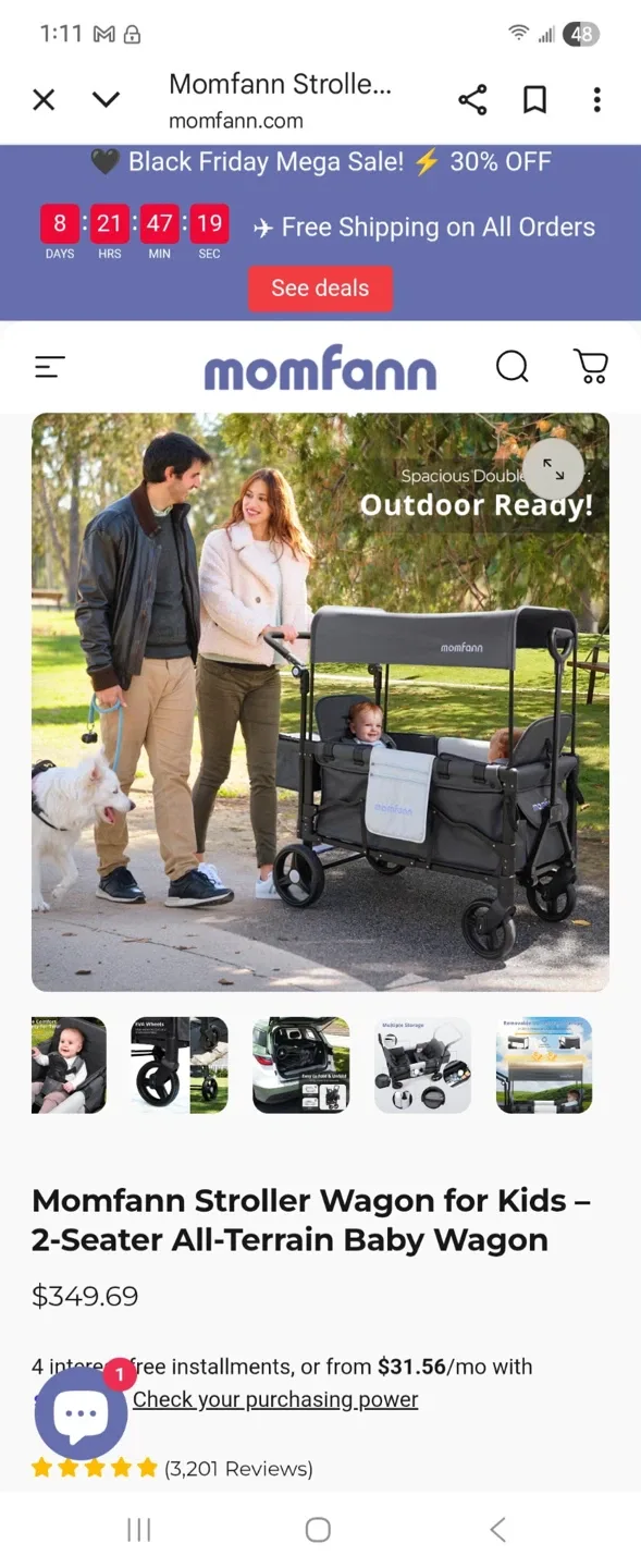 Momfann Stroller Wagon for Kids