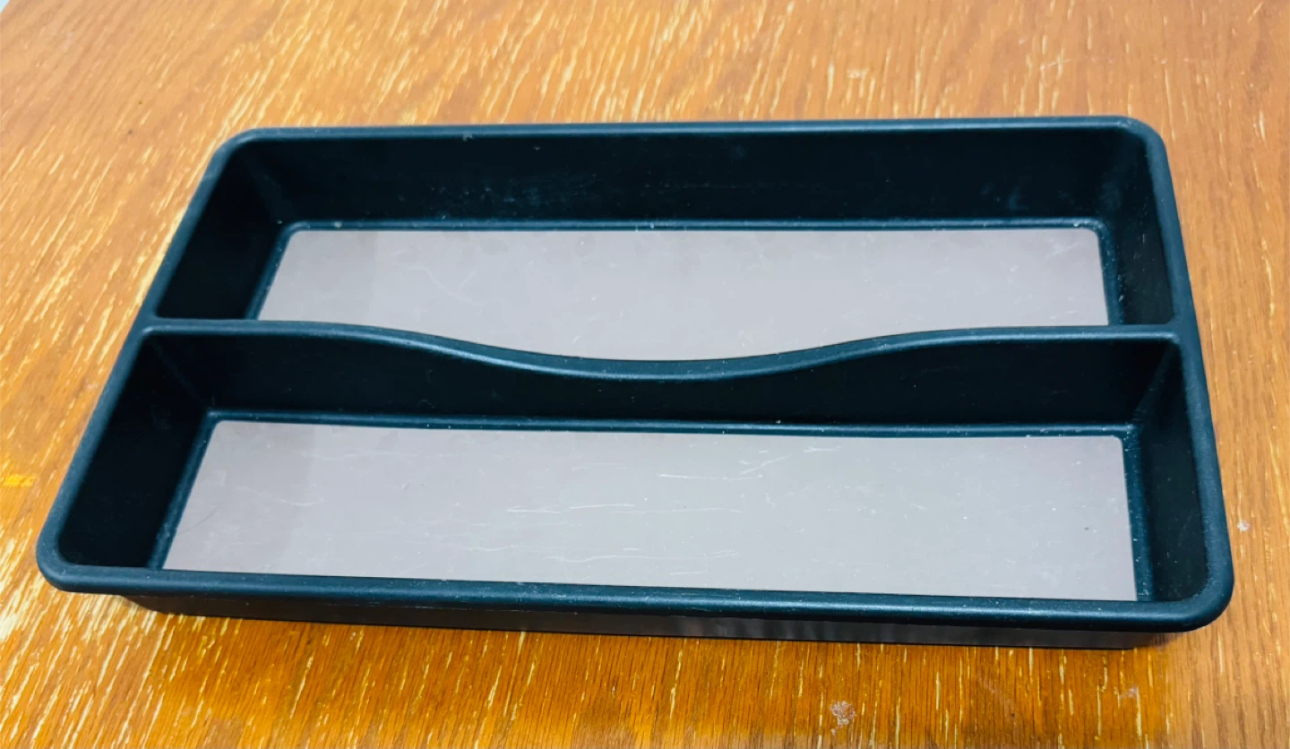 Black Plastic Desk Organizer Tray - photo 2