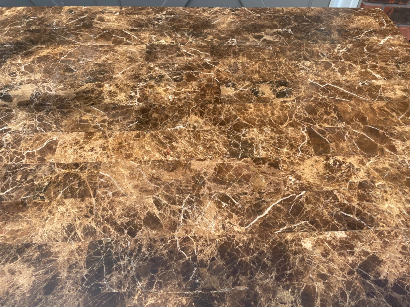 Brown Marble Patterned Dining Table - photo 2