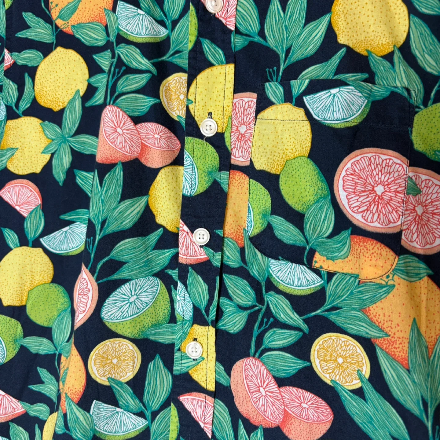 Abercrombie & Fitch Citrus Short Sleeve Button Down Shirt Size S image indicator(3)